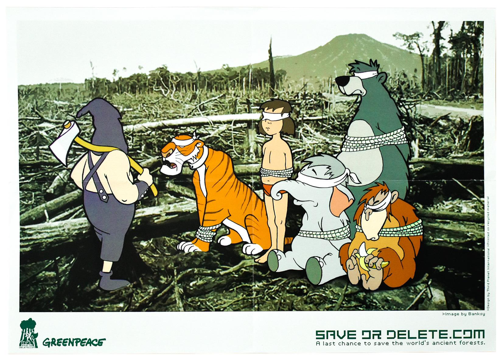 Póster "Salvar o Suprimir" de Greenpeace (con hoja de pegatinas) - Print de Banksy