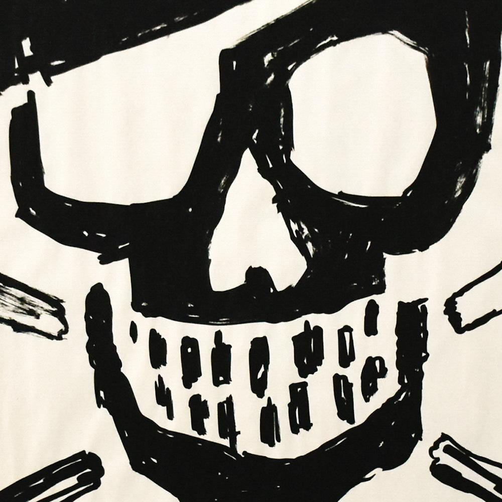 Estampado de calavera (negro) - Print Arte callejero de Banksy