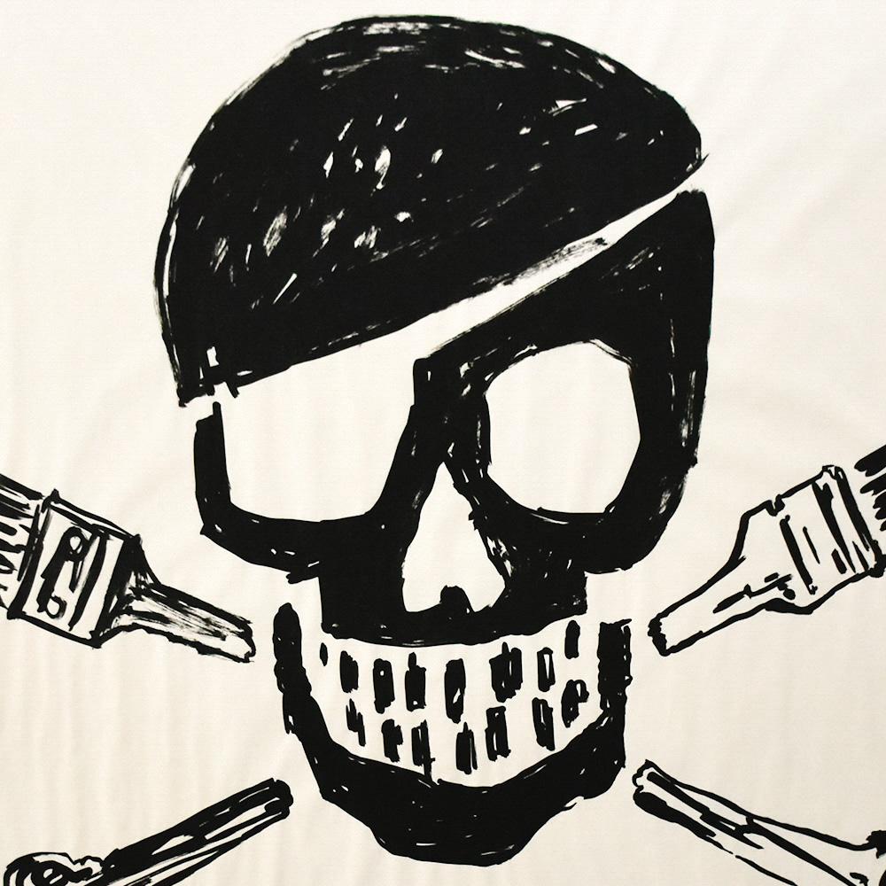 Impresionante Impresión de calavera y pinceles de Banksy en color negro clásico.
Parte impresa super rara de la historia de Banksy que son muy difíciles de encontrar.
Publicado en 2010 en la exposición Paul Insect Unclear Residents de Pictures On
