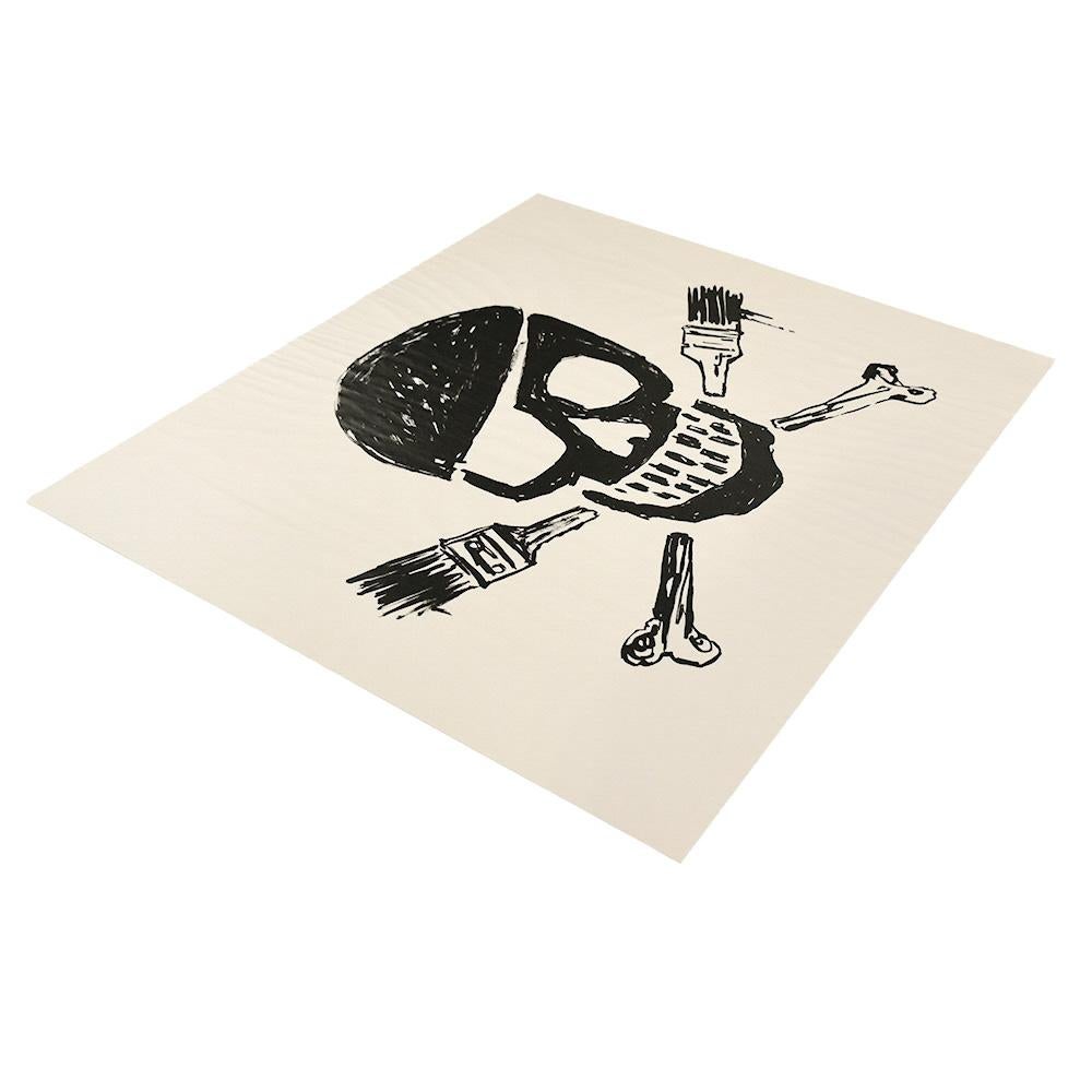 Estampado de calavera (negro) en venta 2