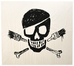 Estampado de calavera (negro)