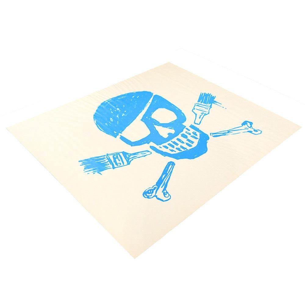 Stampa teschio (blu) in vendita 2