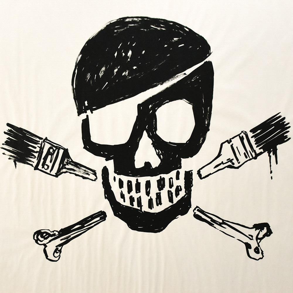 Skull Print (POW Logo Black) For Sale 4