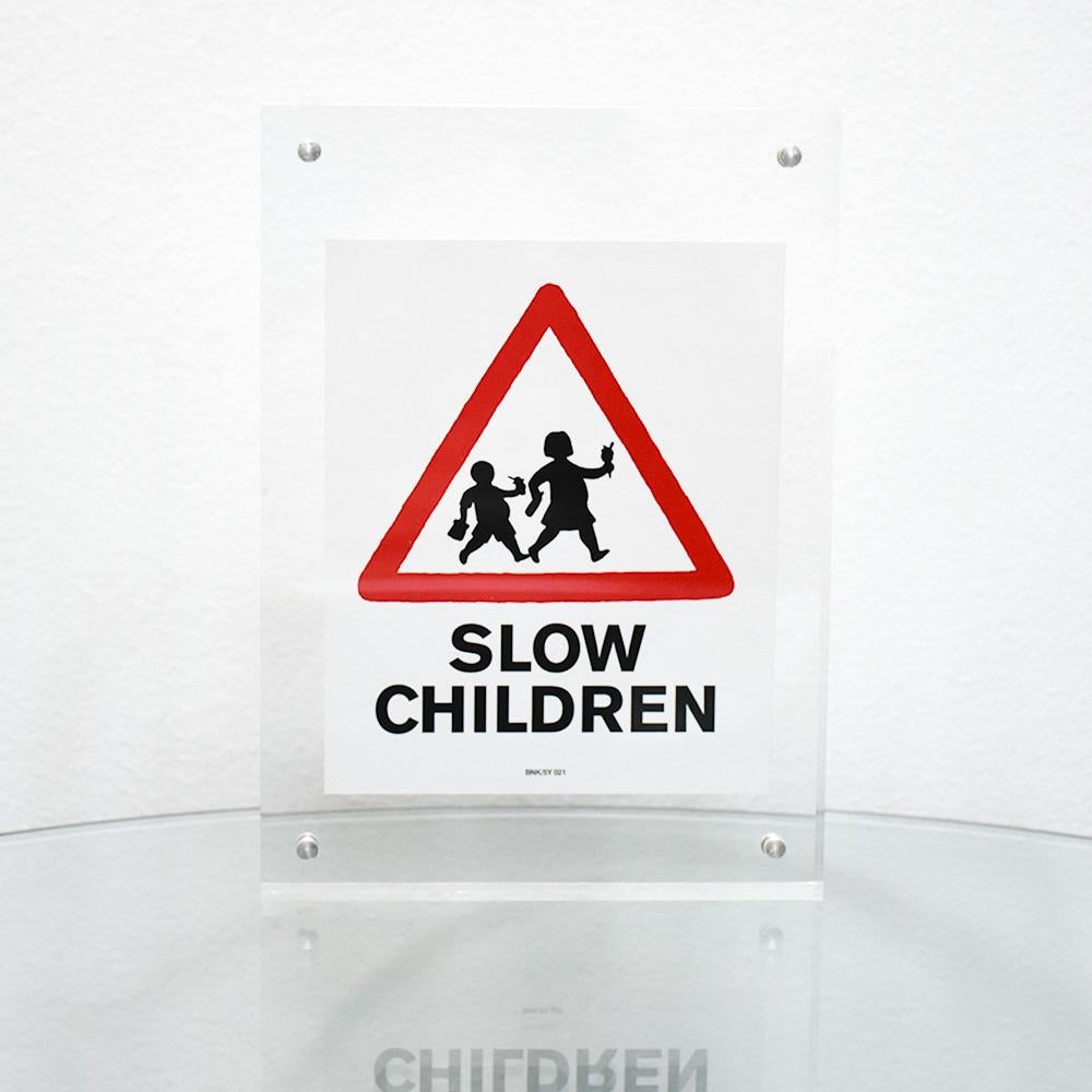 Niños lentos BNK/5Y 021 Pegatina (enmarcada) - Print de Banksy