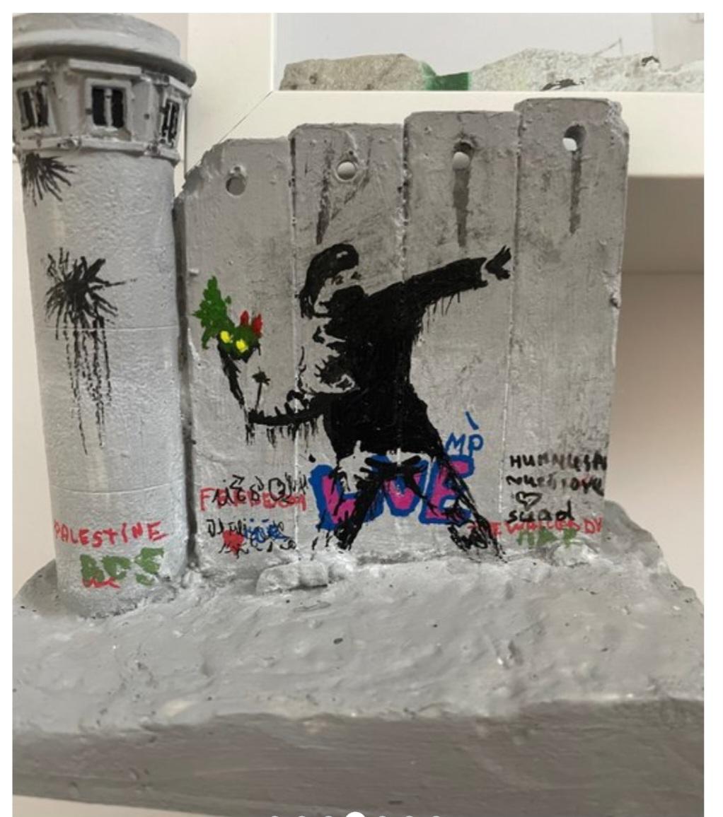 Banksy Figurative Sculpture - BANKSY- Wall Souvenir - From the Walled Off Hotel