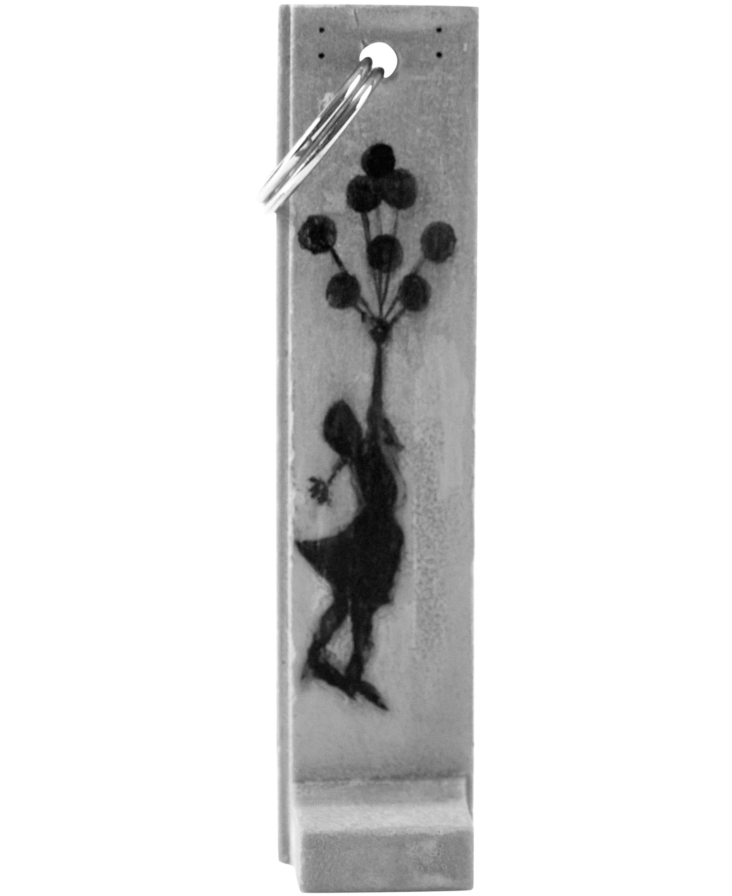 BANKSY Walled Off Hotel Flying Balloon Girl Key Fob Sculpture