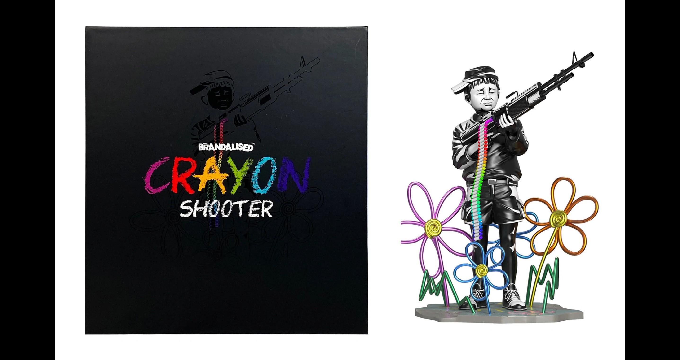 Crayon Shooter Collectible polystone sculpture with detachable magnetic base  For Sale 1