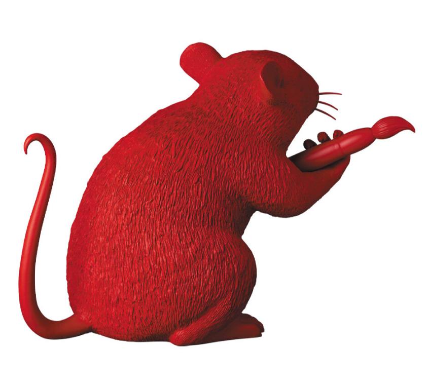 LOVE RAT (RED) - Sculpture by Banksy