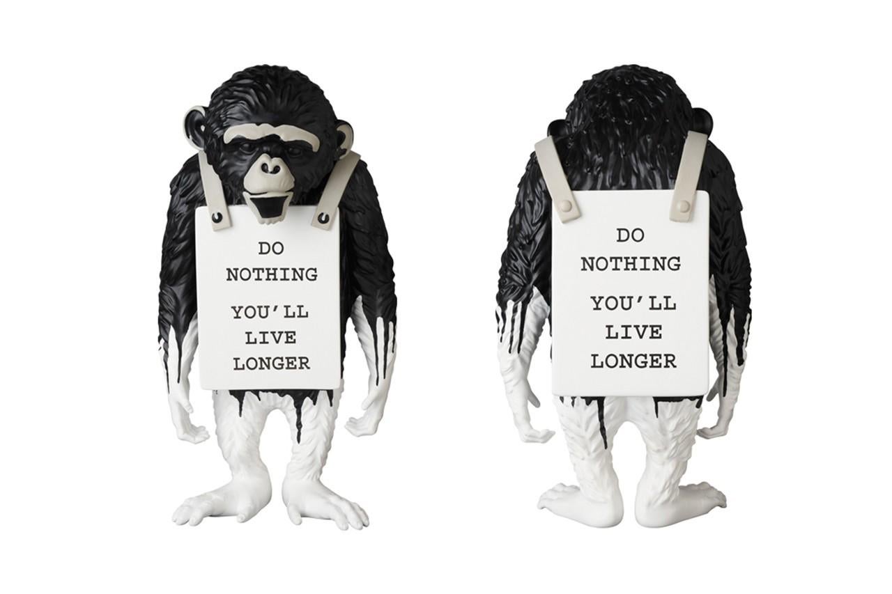 Panneau de singe goutte à goutte - Sculpture de Banksy