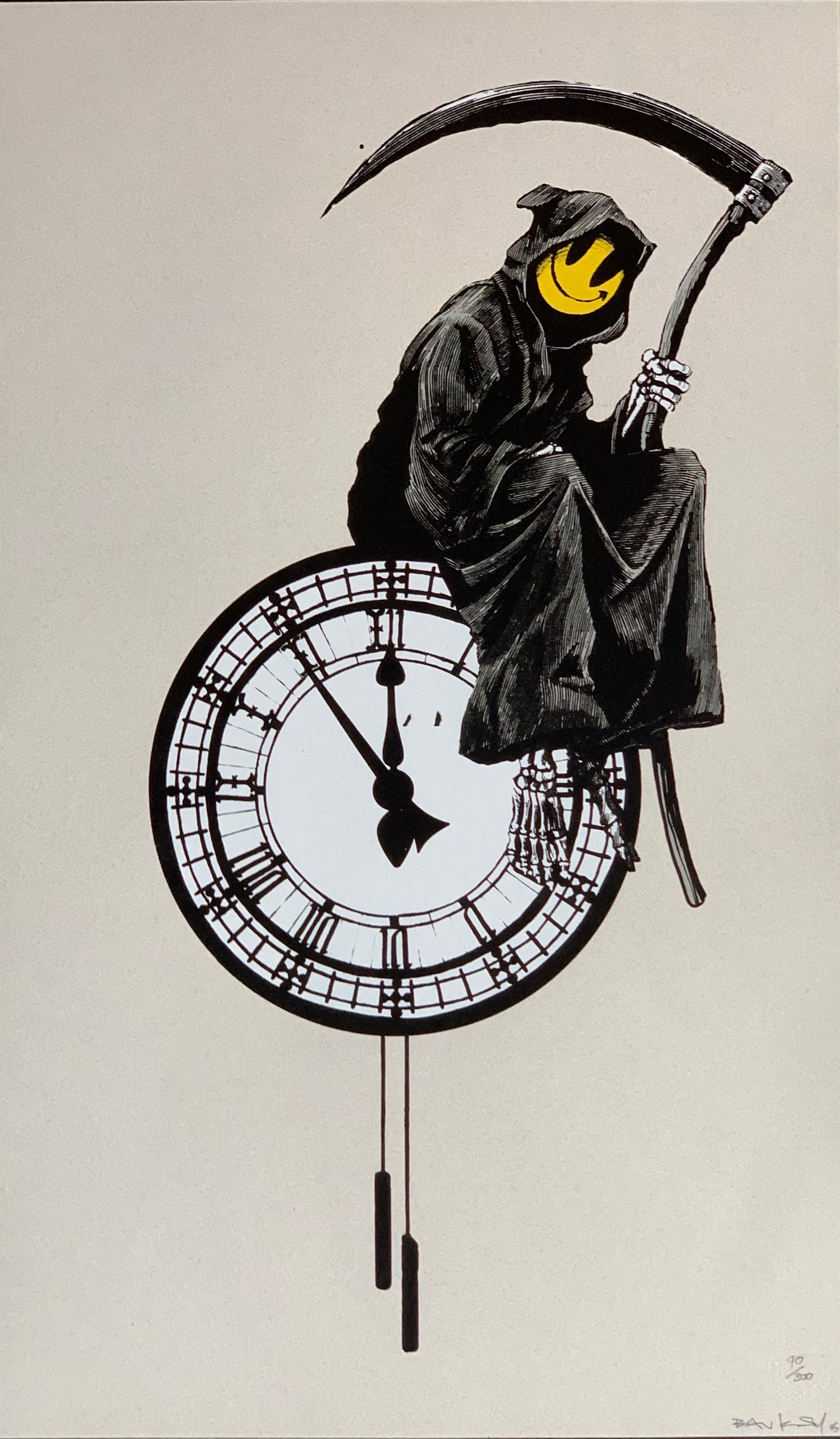 Modern Banksy Grin Reaper 2005 Signed