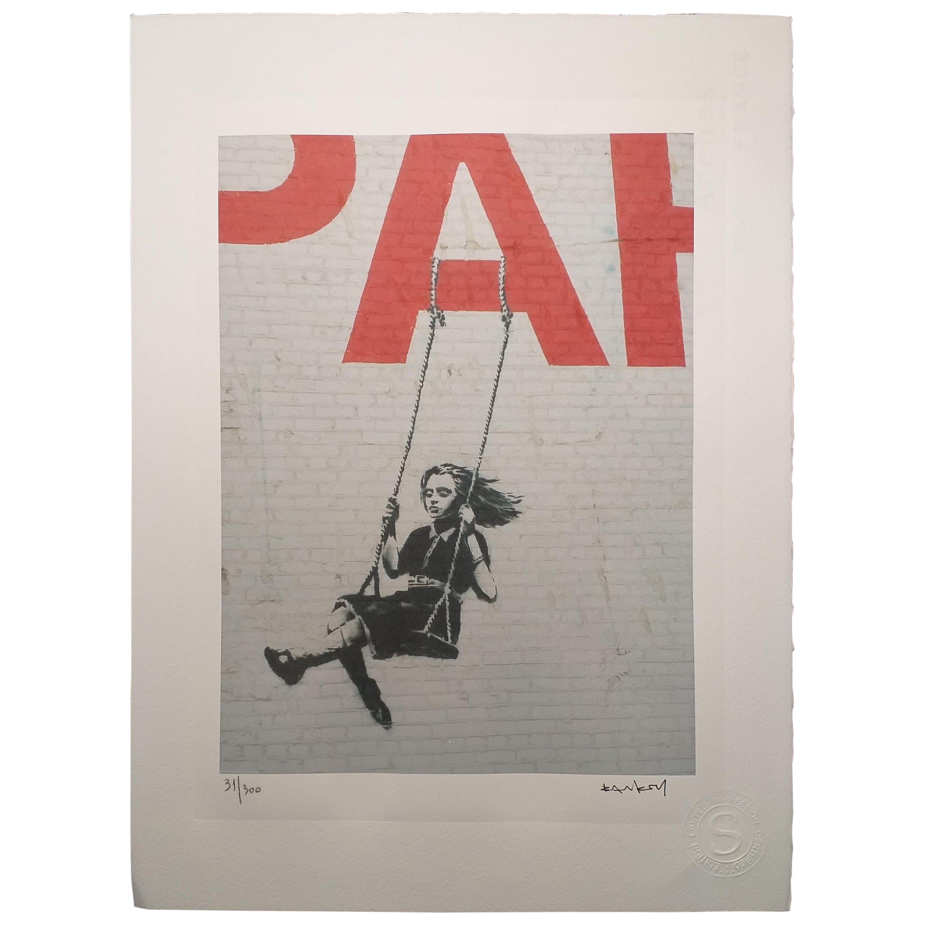 Banksy "Nina En Columpio "