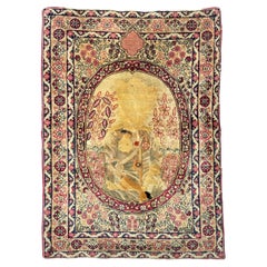Banksy of Rugs Antique Kerman Lavar, c. 1920-30's