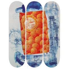 Banner Skateboard Decks after Robert Rauschenberg