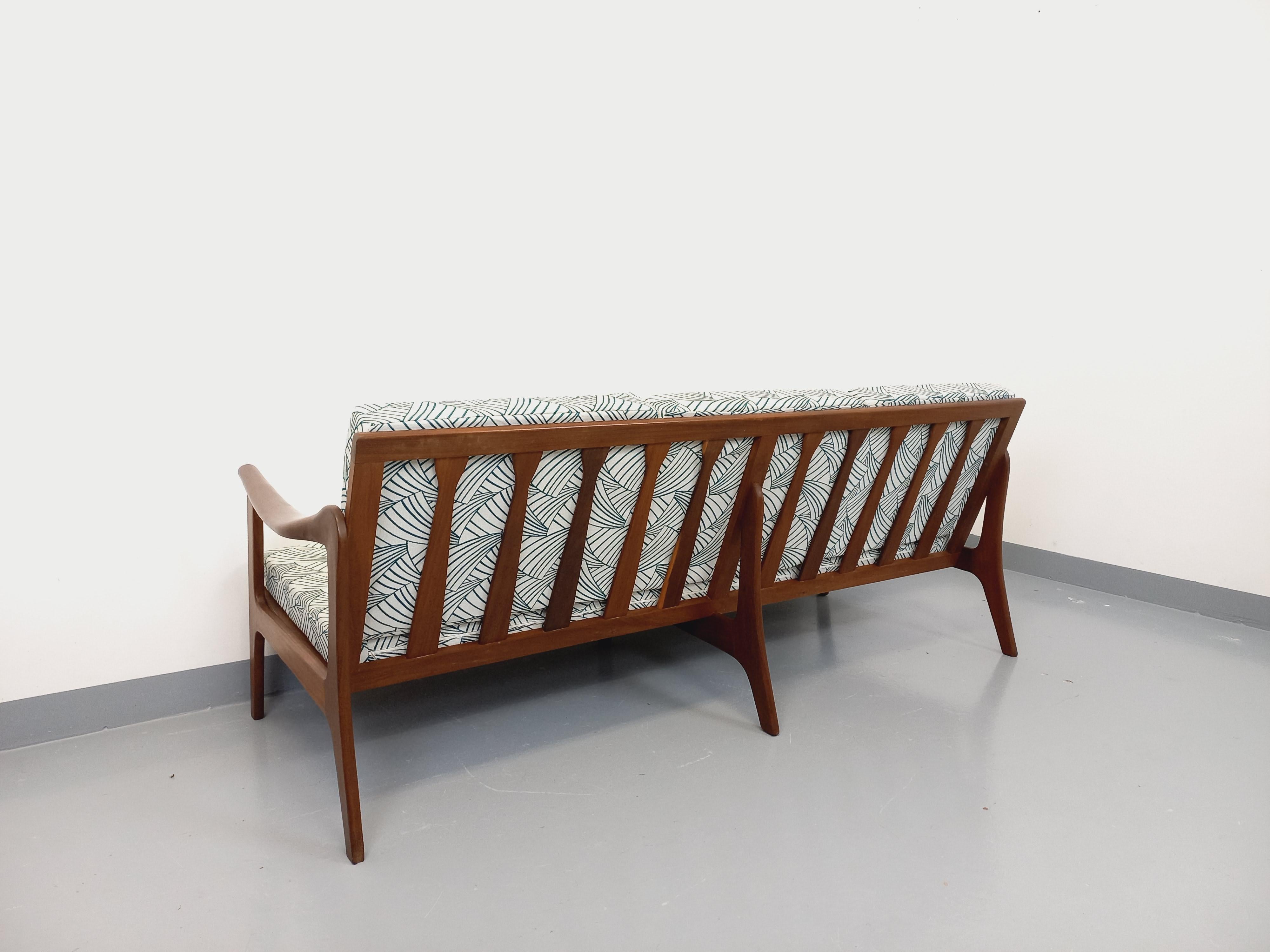 Banquette canapé 3 posti scandinava vintage Arne Wahl Iversen pour Komfort teck in vendita 3