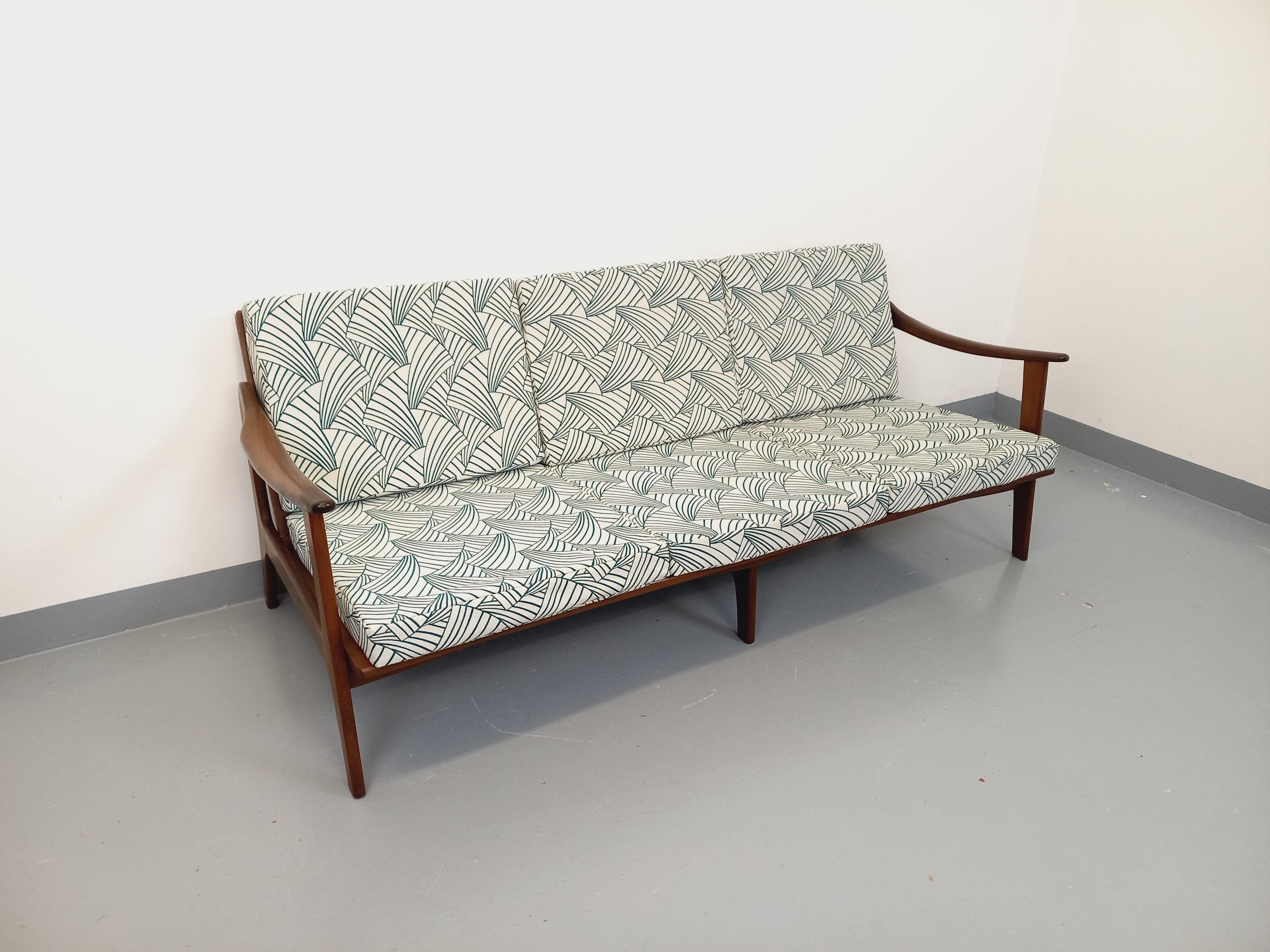 Banquette canapé 3 posti scandinava vintage Arne Wahl Iversen pour Komfort teck in vendita 5