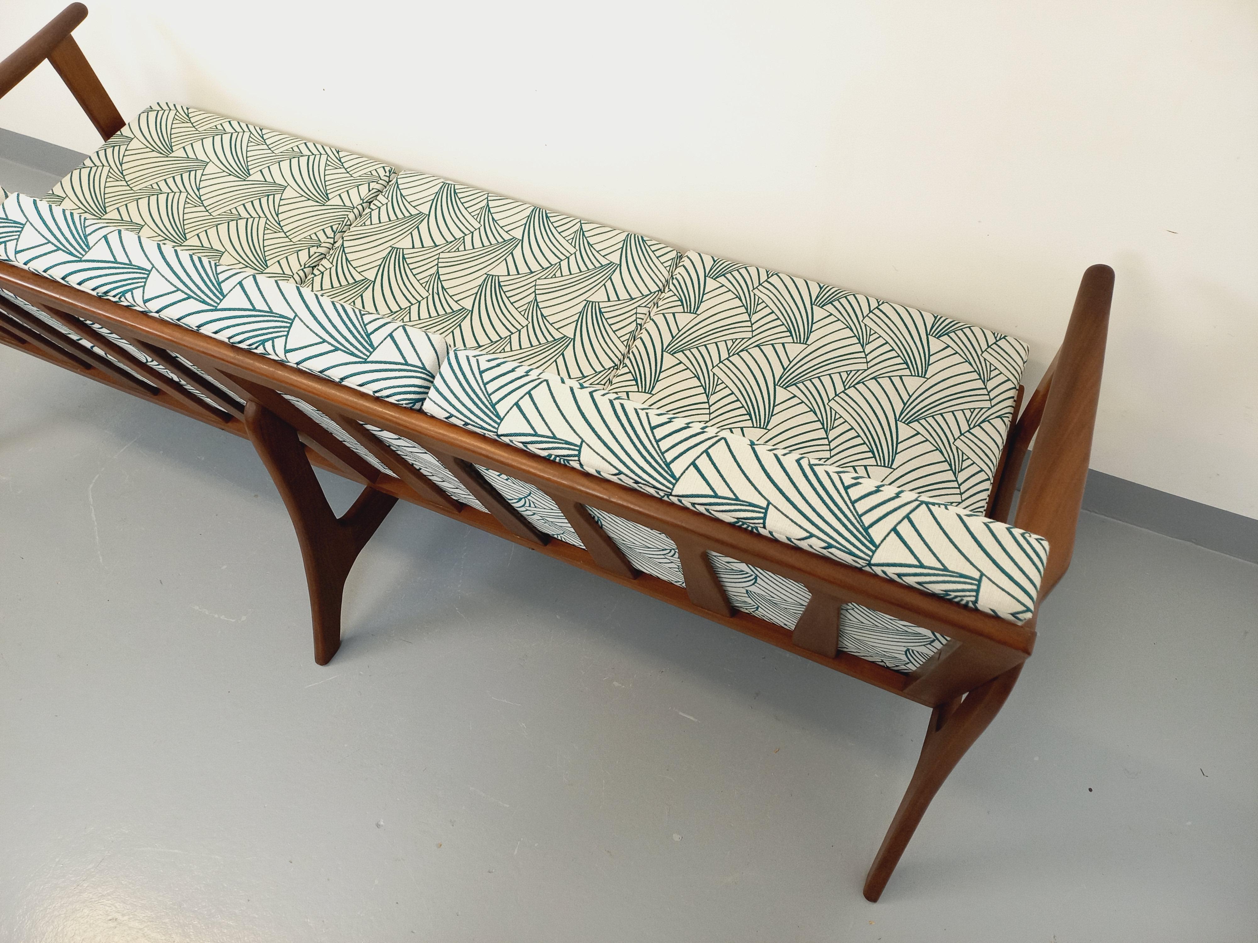 Banquette canapé 3 posti scandinava vintage Arne Wahl Iversen pour Komfort teck in vendita 13