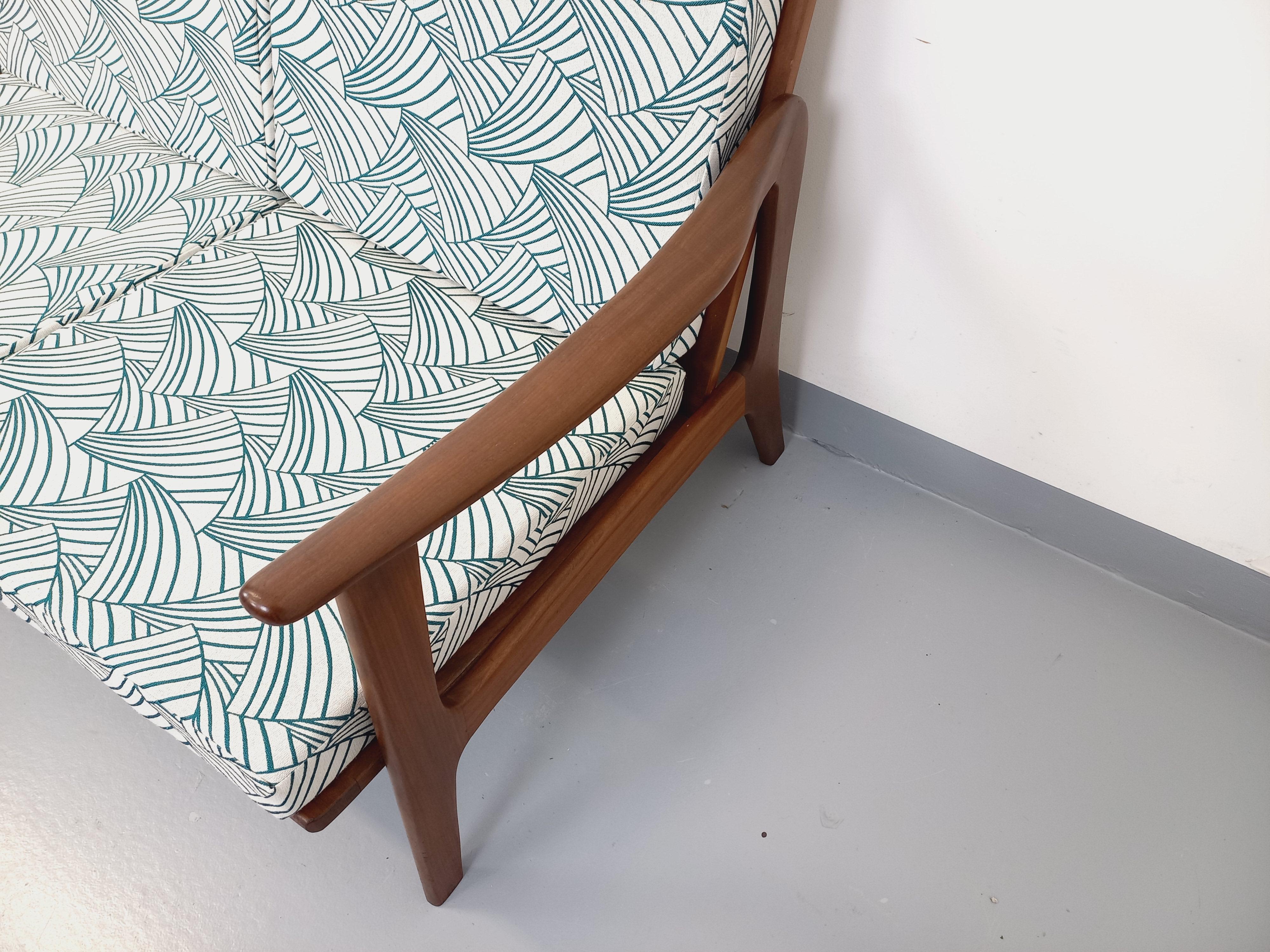 Banquette canapé 3 posti scandinava vintage Arne Wahl Iversen pour Komfort teck In condizioni buone in vendita a BESANÇON, FR