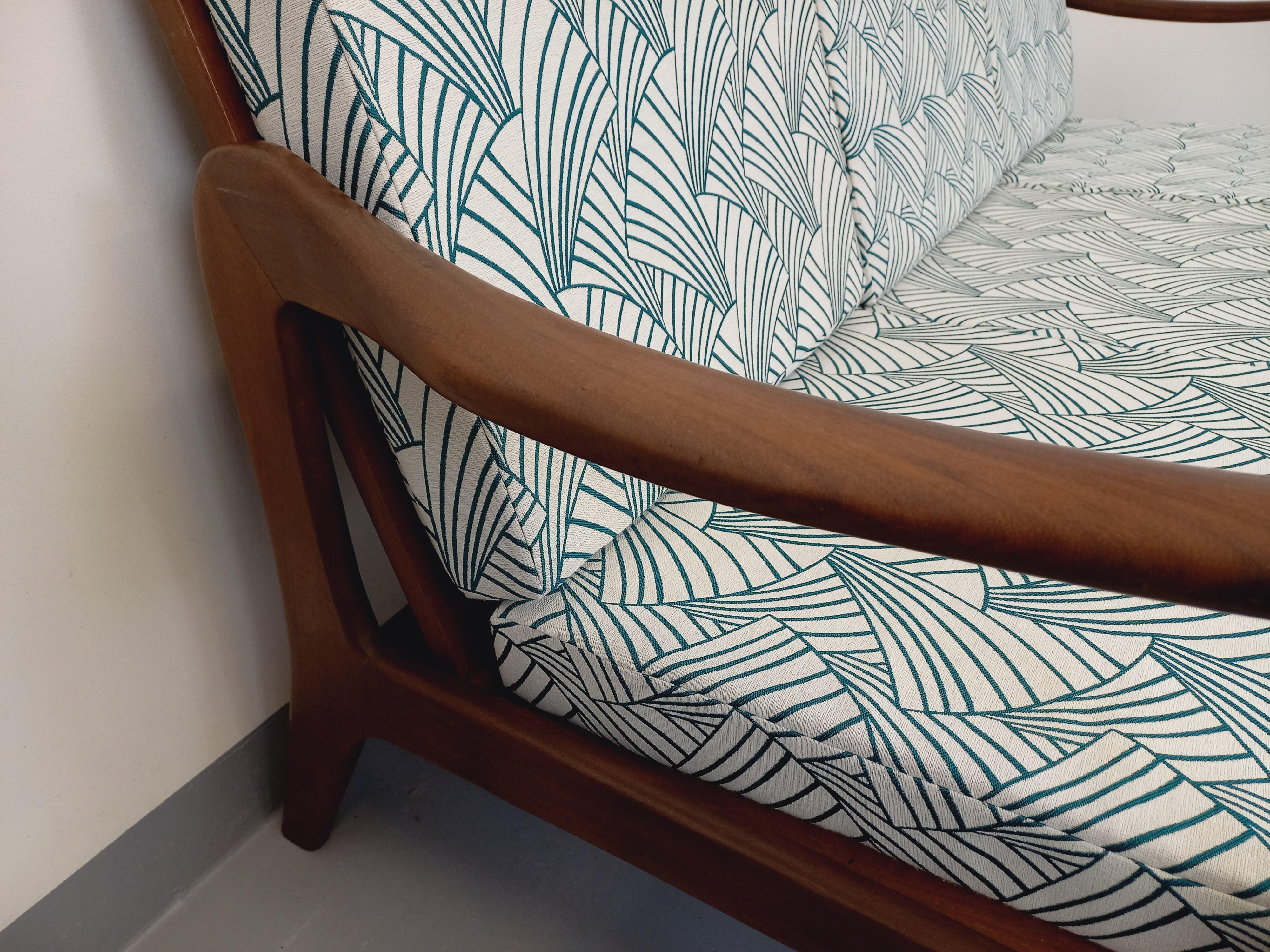Teak Banquette canapé 3 posti scandinava vintage Arne Wahl Iversen pour Komfort teck in vendita