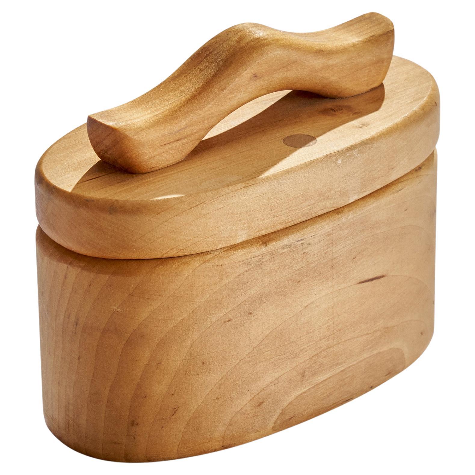 Bänsteboa, Lidded Box, Wood, Sweden, 1970s For Sale