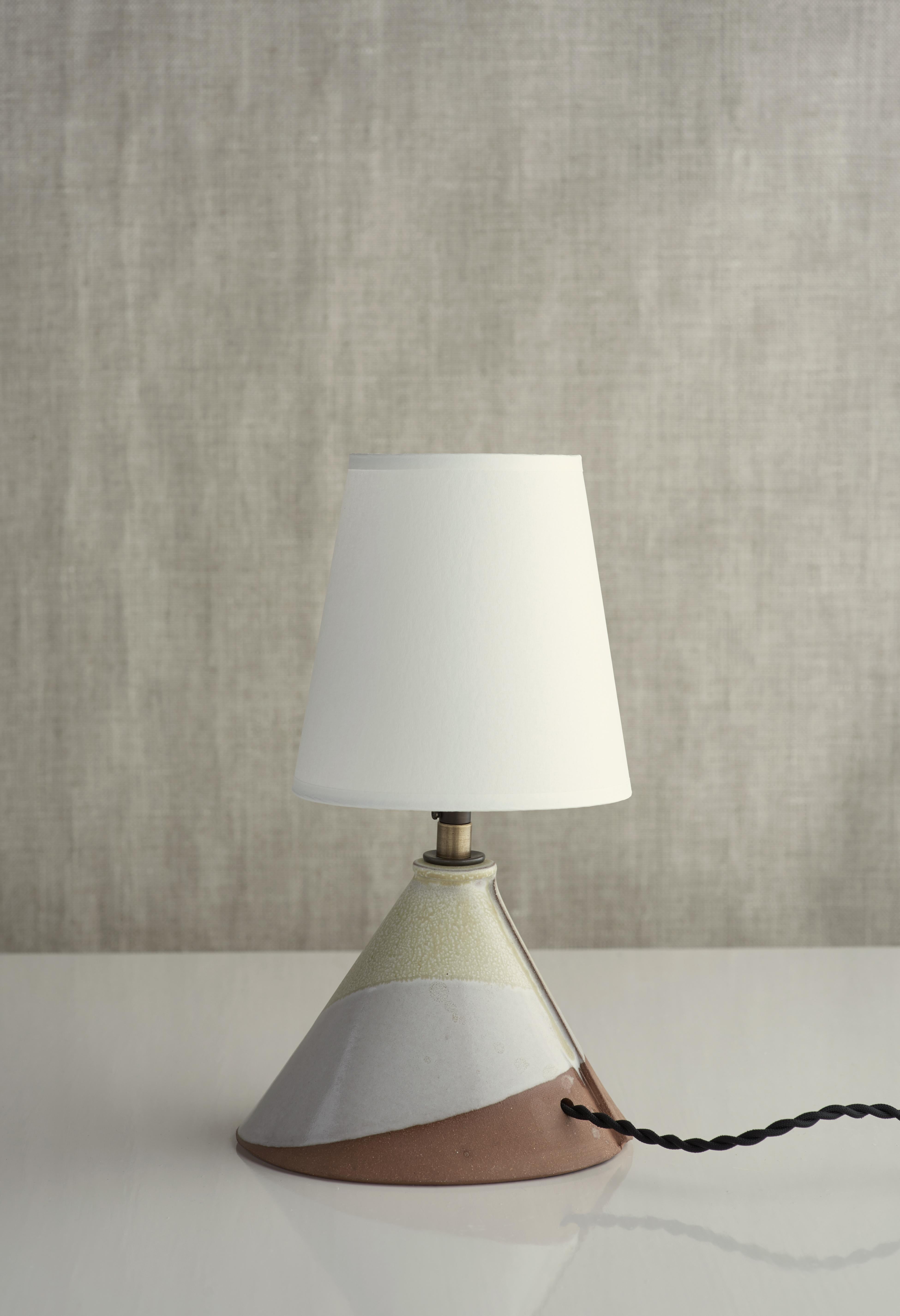 Fired Bantam Lamp, Ceramic Sculptural Table Lamp by Dumais Made