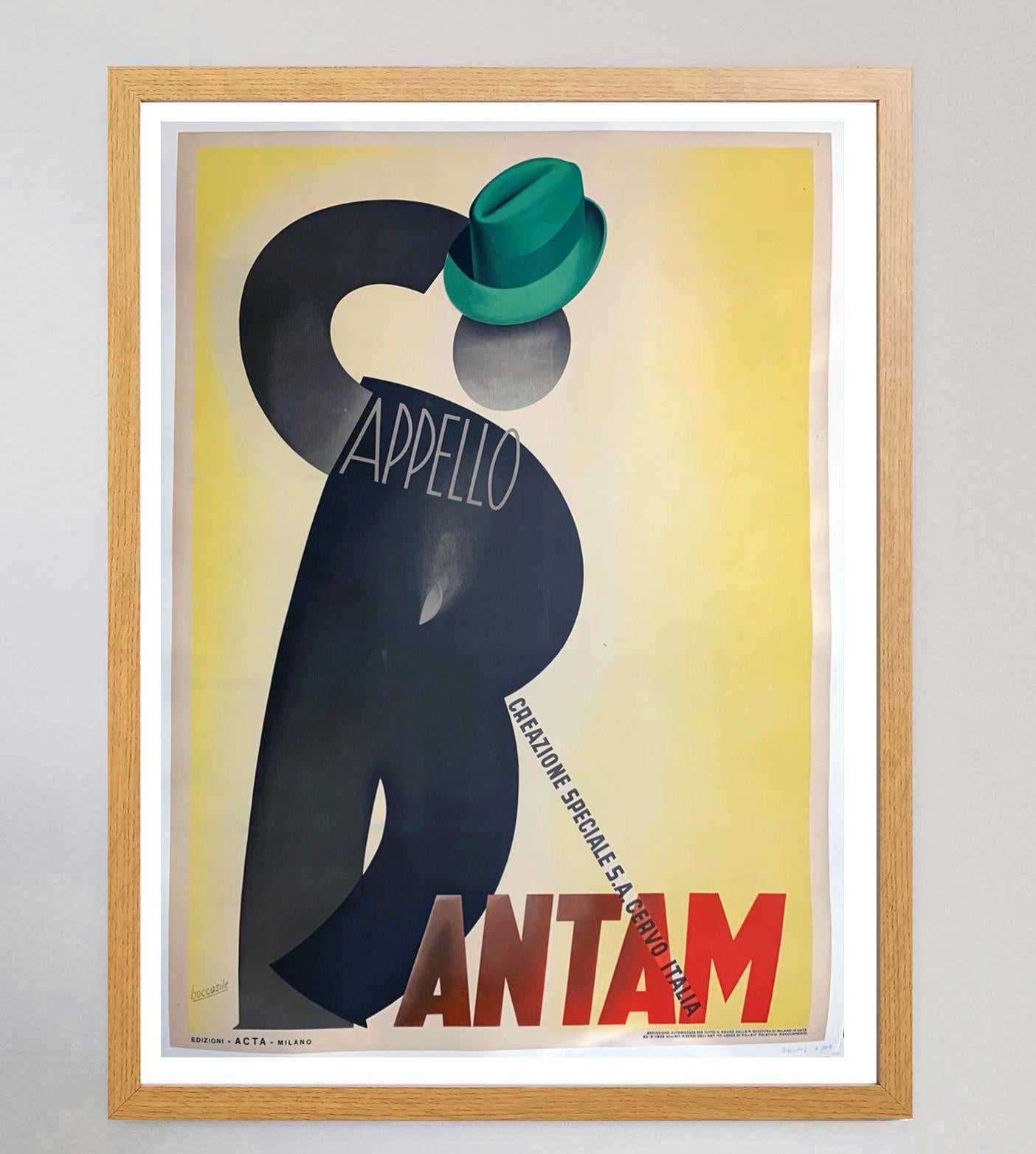 Italian Bantam - Leonetto Cappiello 1938 Original Vintage Poster  For Sale