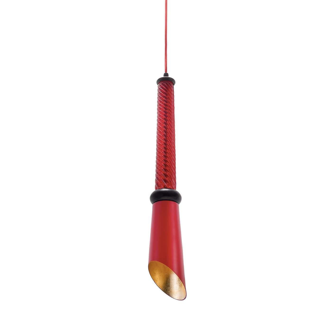 Lampada a sospensione B'Anthology N. 3 Rosso e Foglia d'Oro In condizioni Nuovo in vendita a Milan, IT