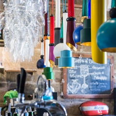 B'Anthology N. 5 Green and Gold Leaf Pendant Lamp