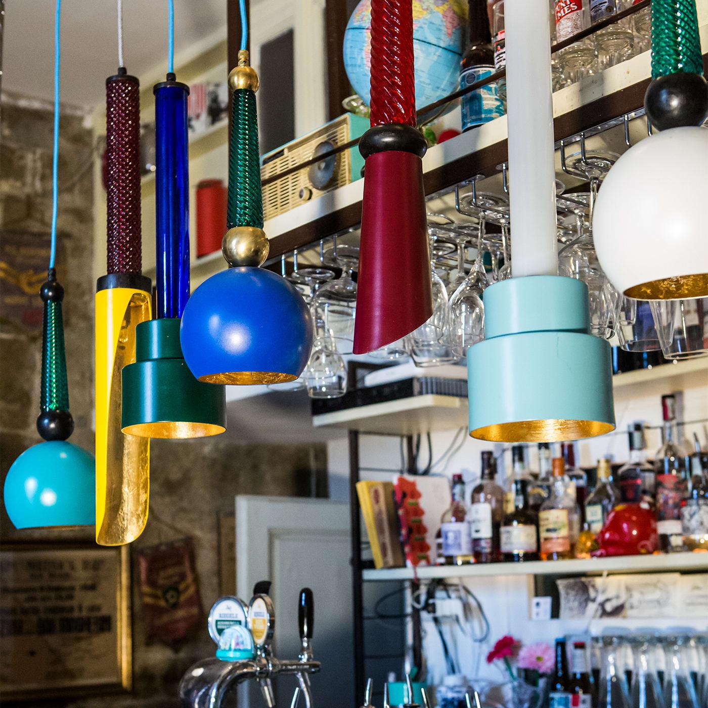 Lampada a sospensione B'Anthology N. 5 Turchese e foglia d'oro In condizioni Nuovo in vendita a Milan, IT