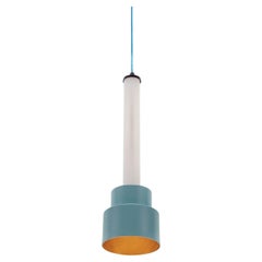 B'Anthology N. 5 Turquoise and Gold Leaf Pendant Lamp