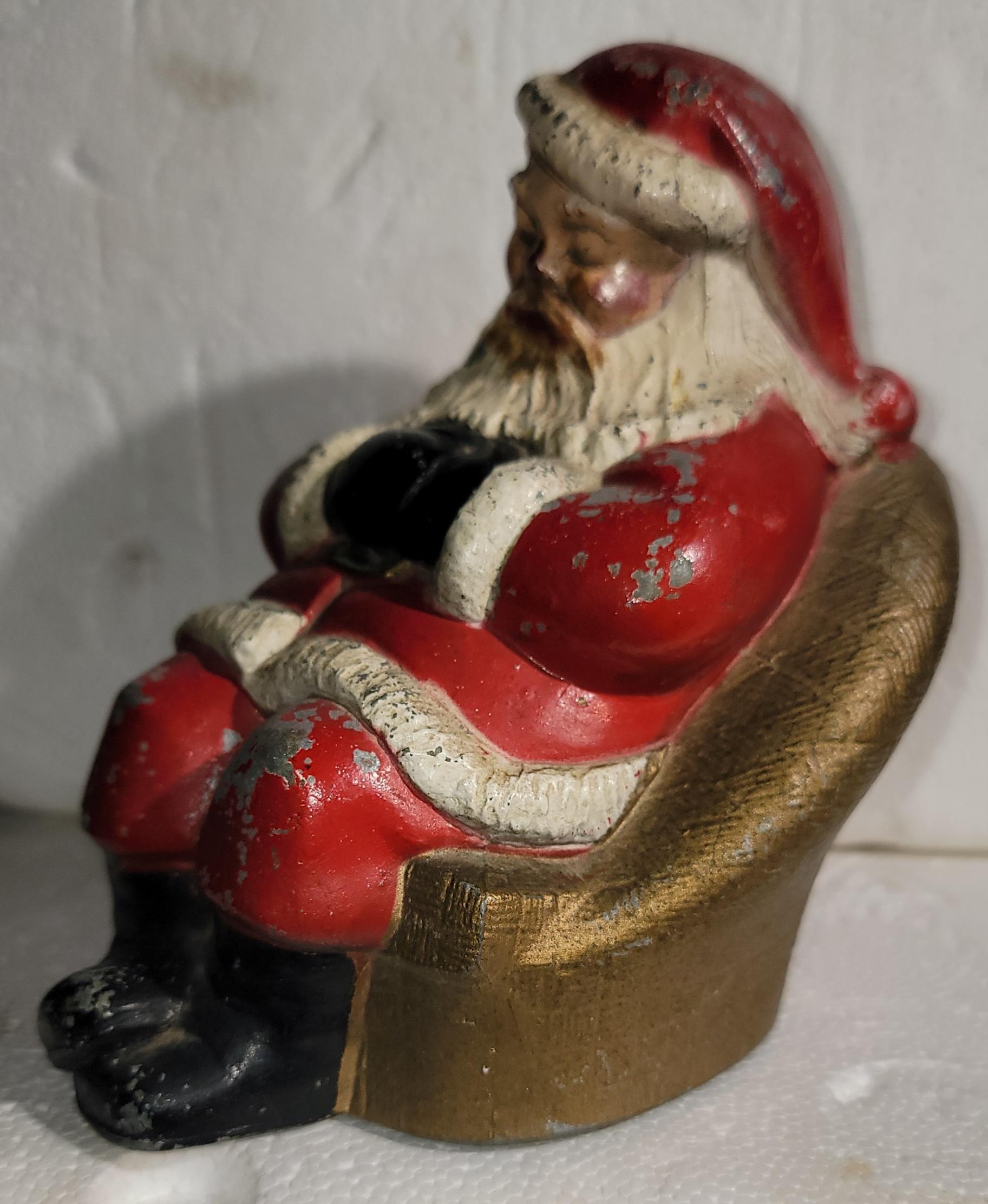 XX secolo Banthrico Inc. Chicago Metal Santa Coin bank in vendita