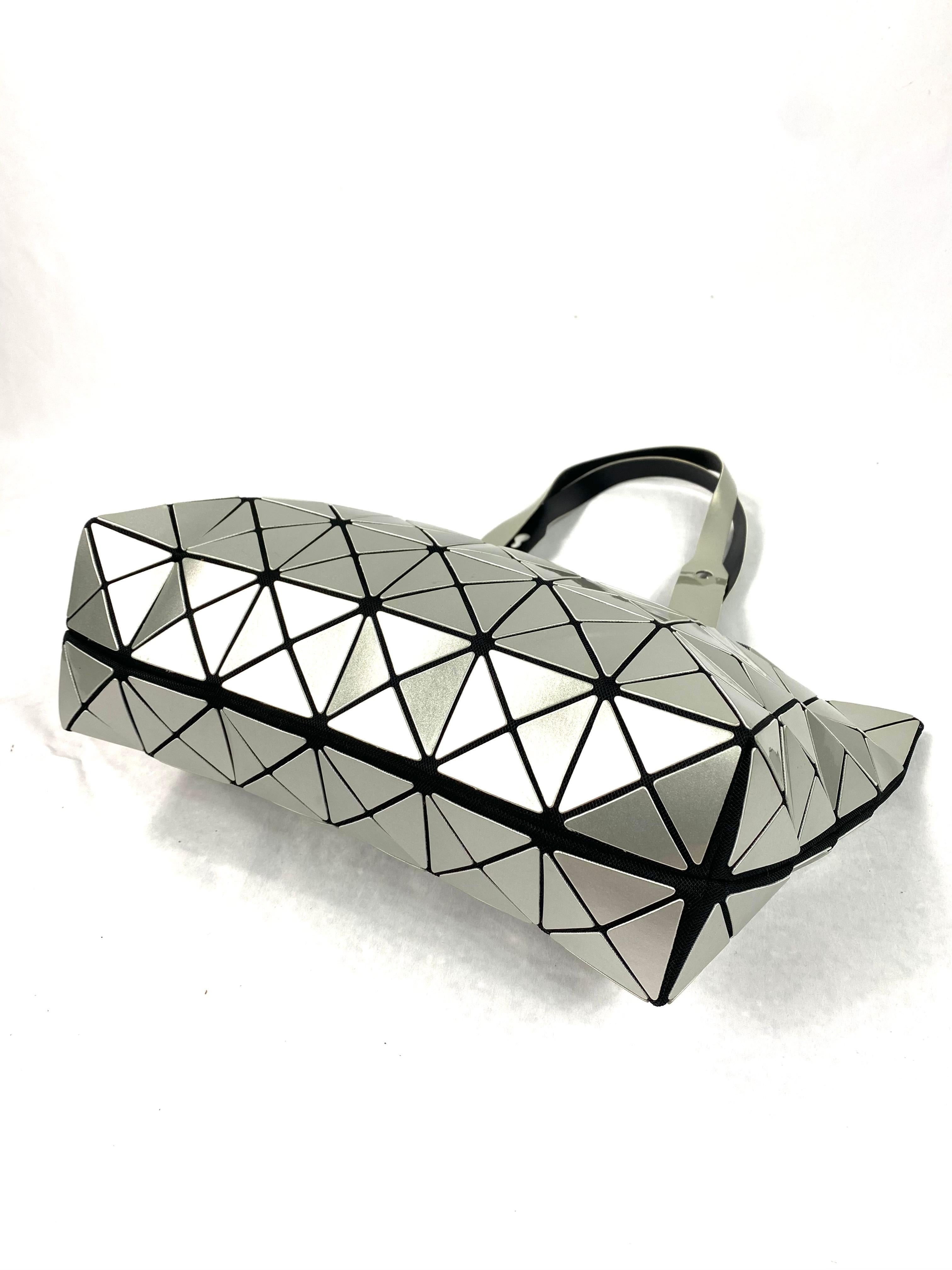 Bao Bao Issey Miyake Rock Silver Metallic Matte Tote at 1stDibs