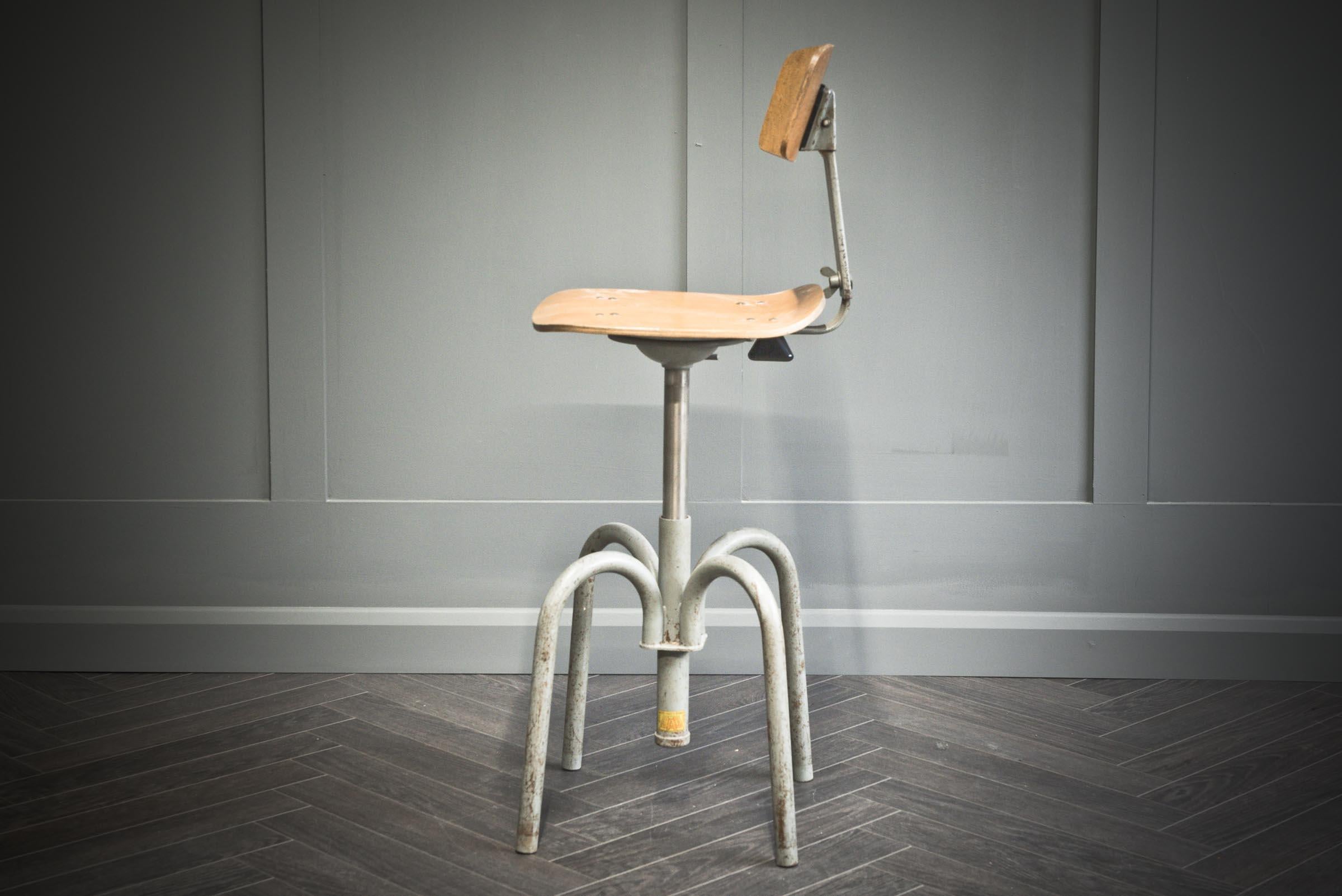 B.A.O. Industrial Architect's Stool For Sale 2