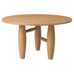 Bao Sculptural Round Oak Dining Table