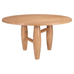 Bao Sculptural Round Oak Dining Table