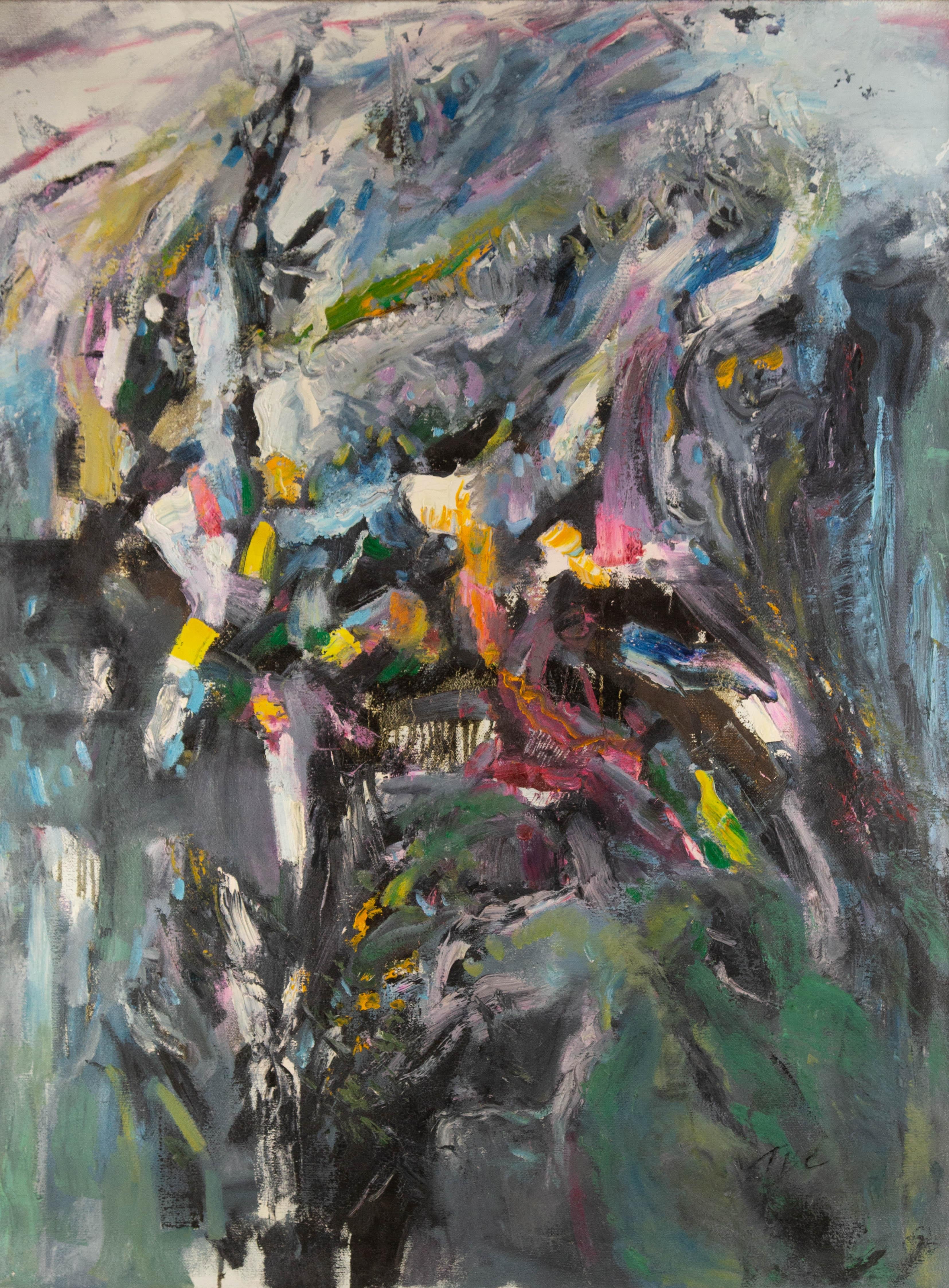 Baochun Tao Abstract Original Oil On Canvas "Images of the Mind" (Images de l'esprit)