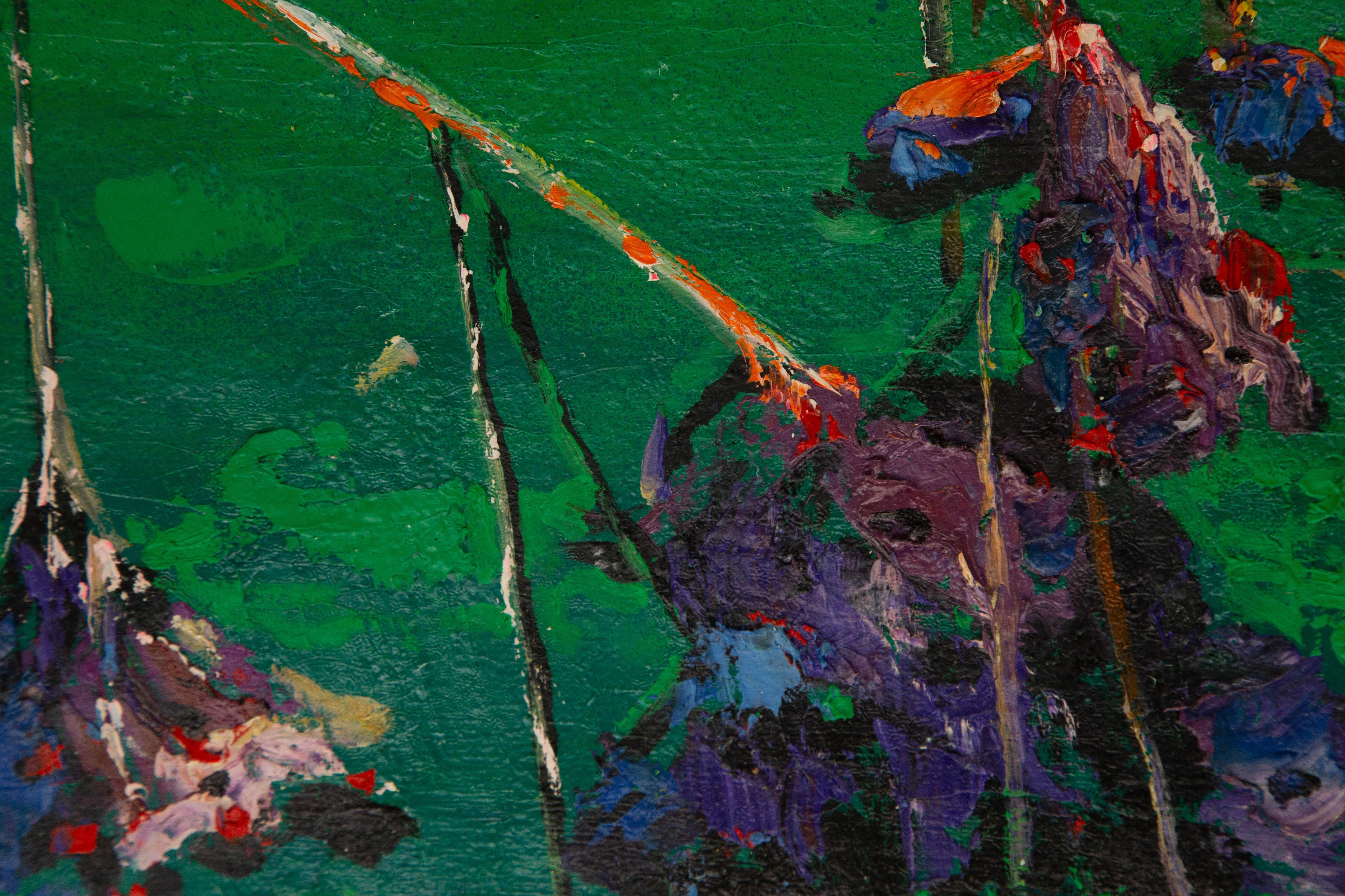 BaoChun Tao Landschaft, Original, Ölgemälde auf Leinwand, „Sonnenblauer Herbst I“ im Angebot 15
