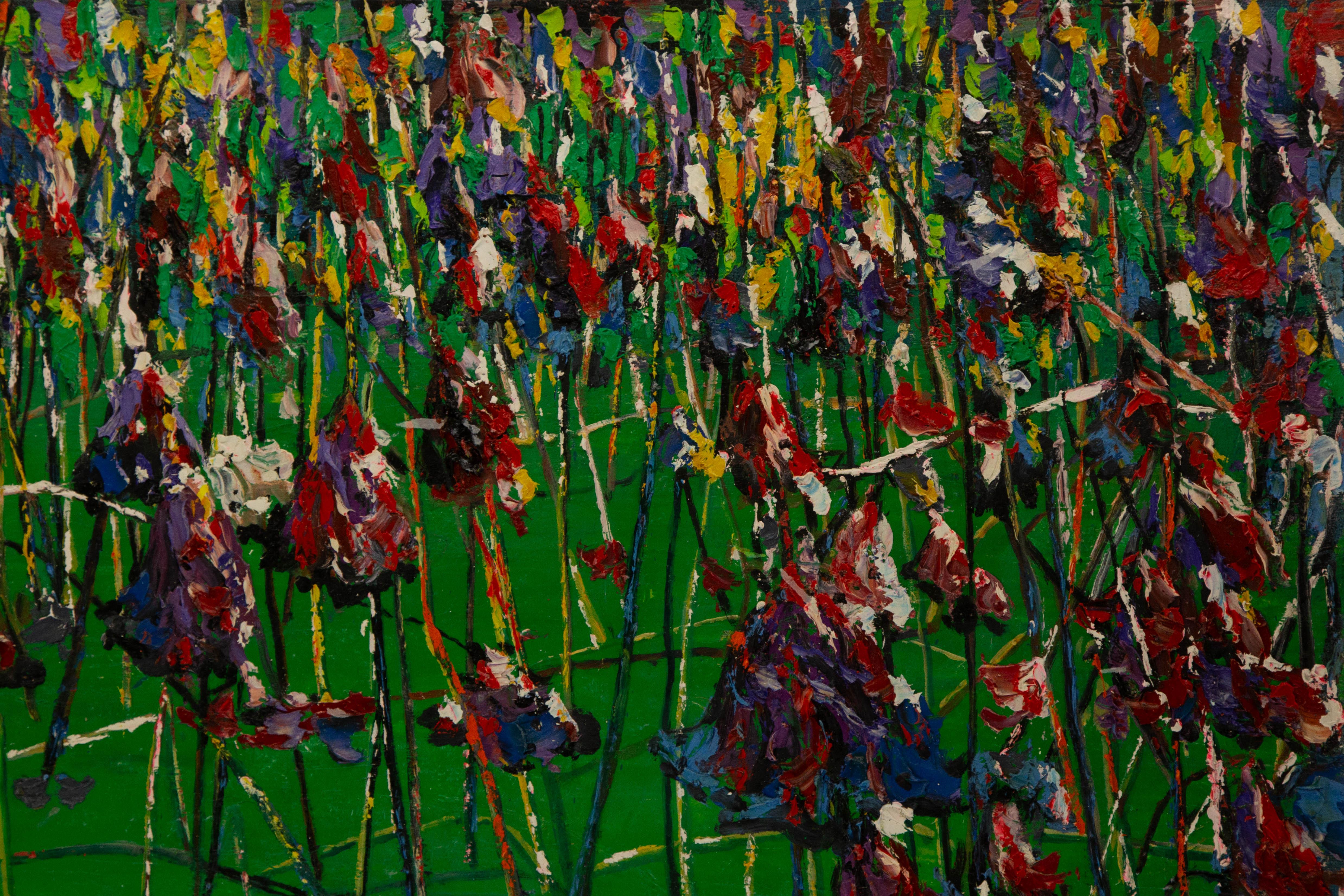BaoChun Tao Landschaft, Original, Ölgemälde auf Leinwand, „Sonnenblauer Herbst I“ im Angebot 4