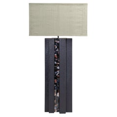 Baoli Table Lamp Large in Brass & Semi Precious Stone, Viya by Vikram Goyal