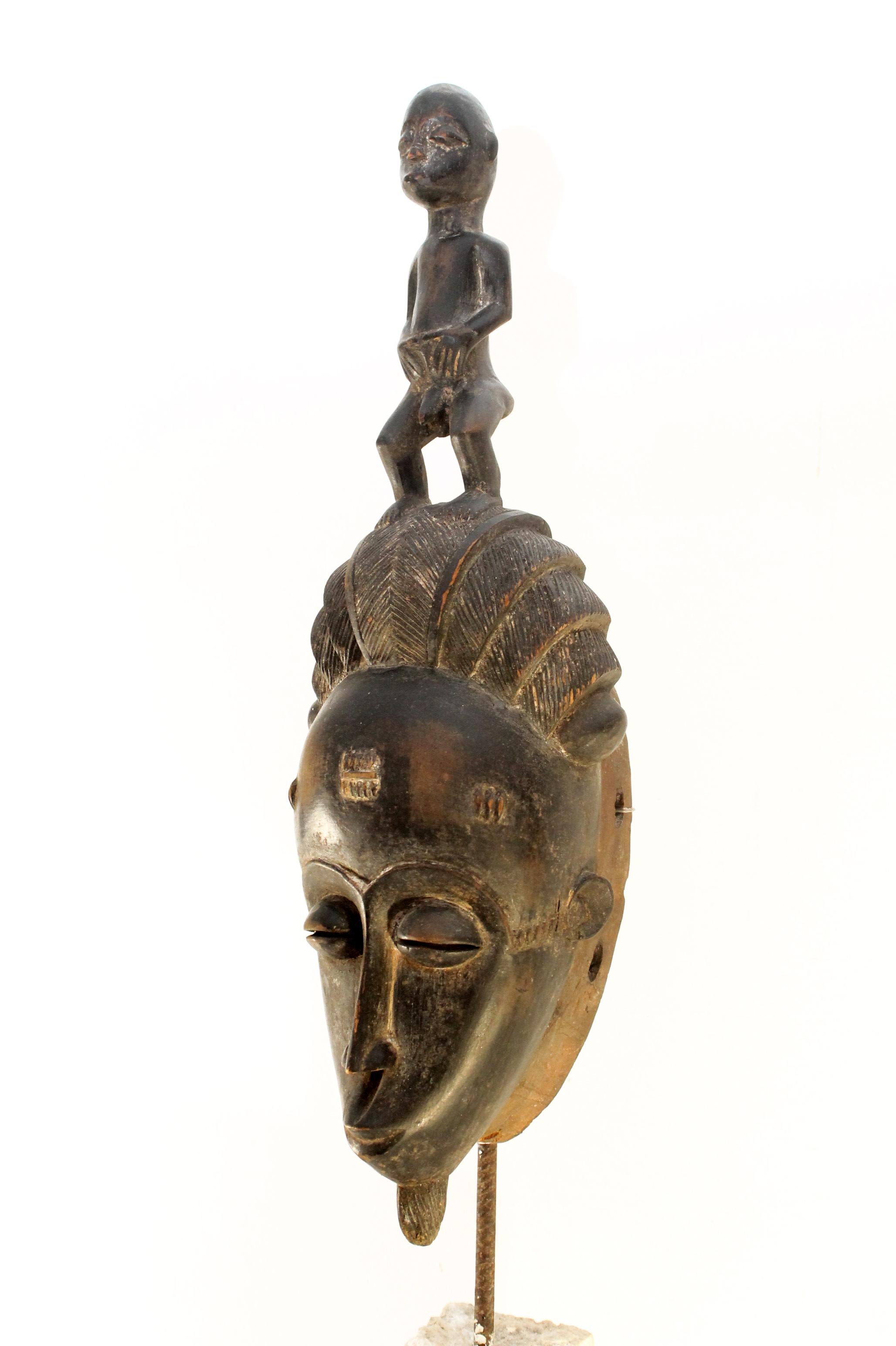 Mid century African Mask Baoulé (Baule - Bawule)
Origin: Ivory Coast
Type; Female mask 