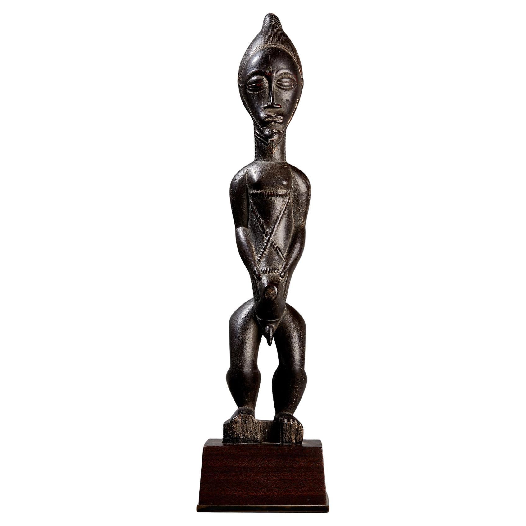 Baoulé Statue, carved wood, circa 1920-1930, Ivory Coast, Africa.