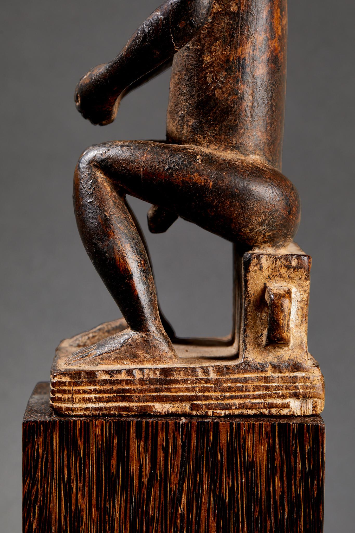 Baoulé Statue, Holz, CIRCA 1950, Côte d'Ivoire, Afrika. im Angebot 2