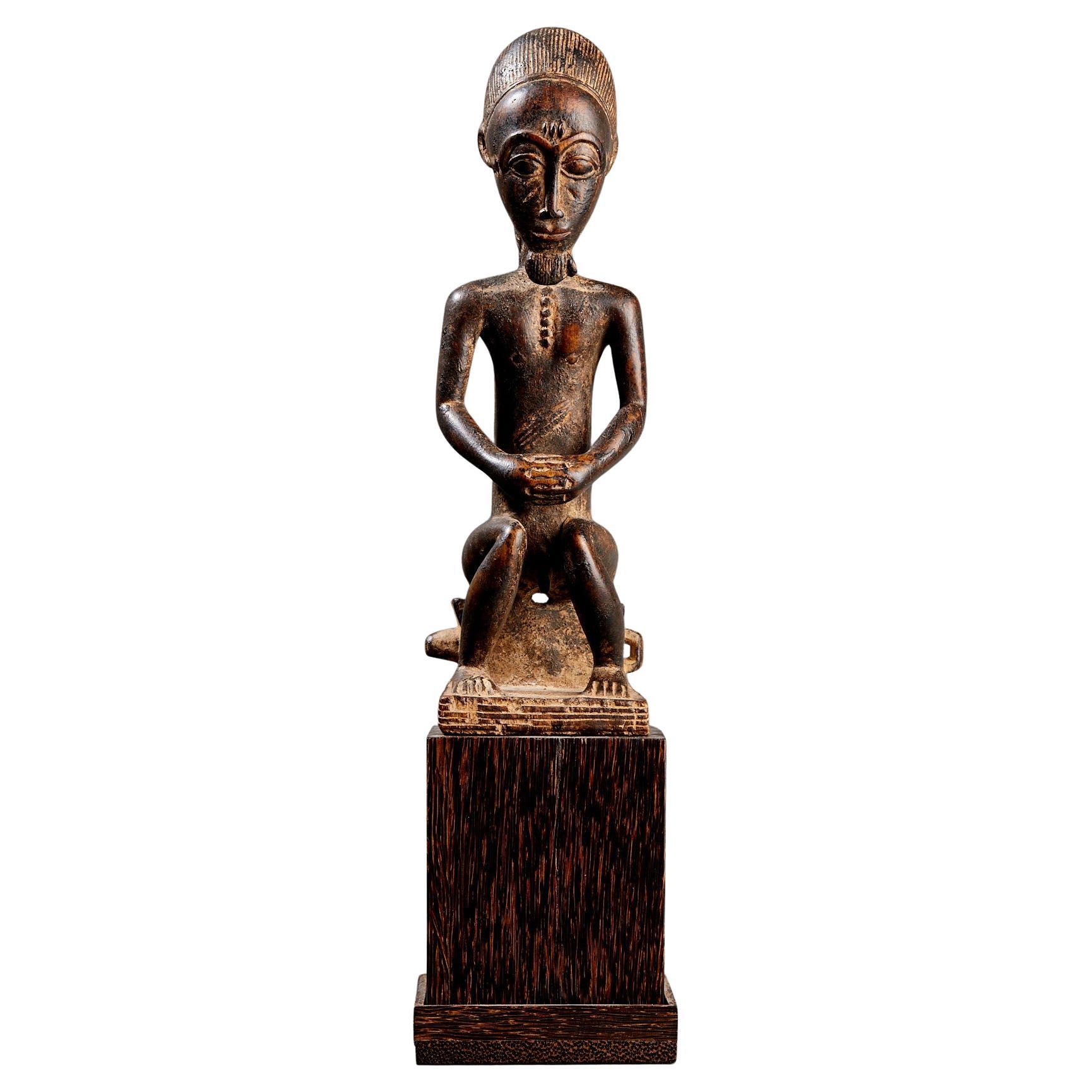 Statue Baoulé, Wood, Circa 1950, Côte d'Ivoire, Afrique.