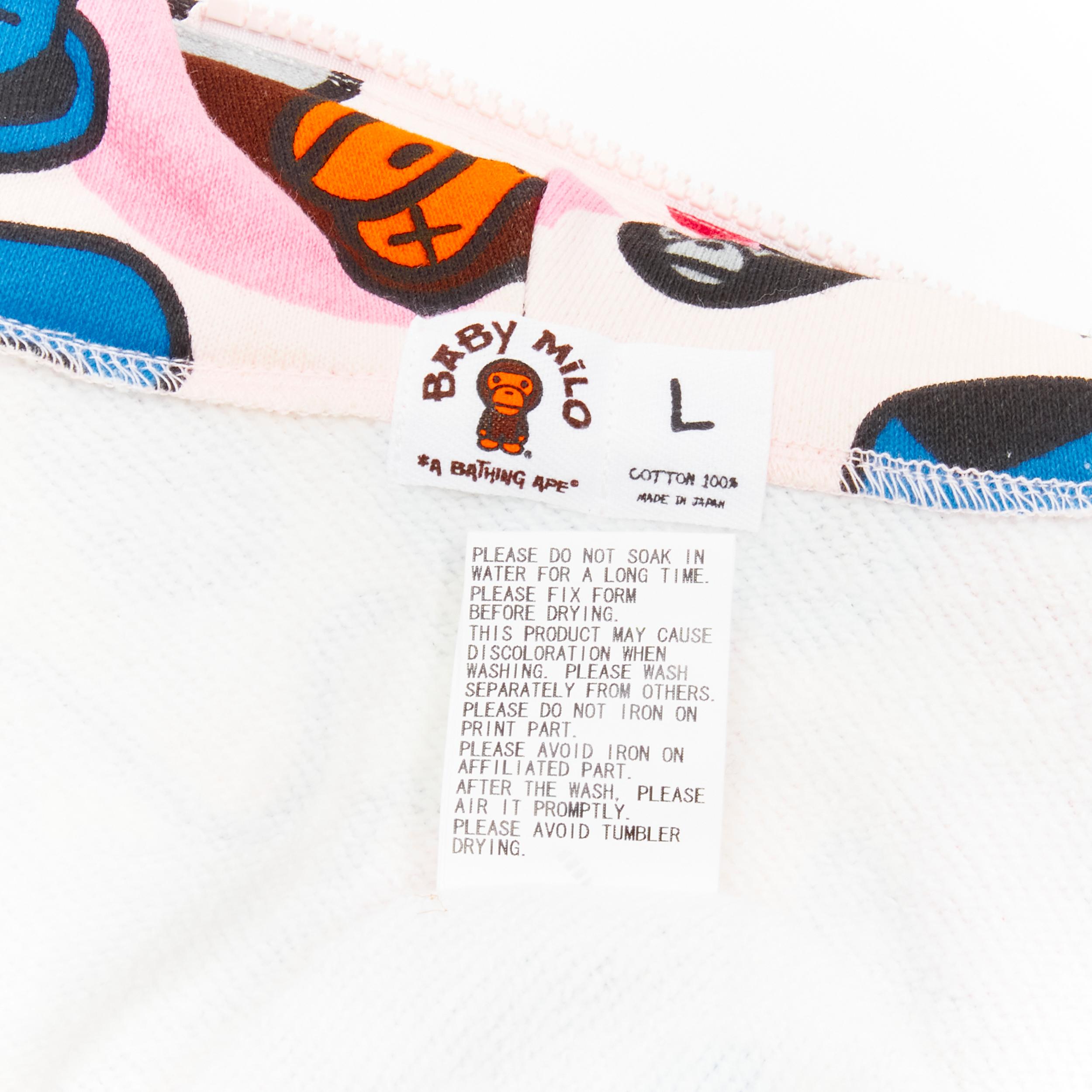 BAPE A BATHING APE BABY MILO KAWS Vintage pink camo hoodie L 3