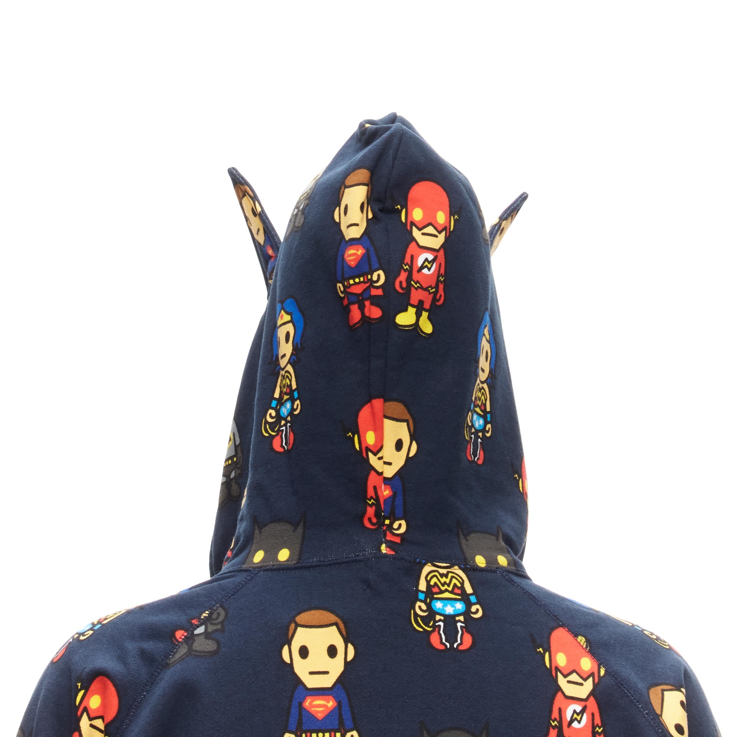 BAPE A BATHING APE DC COMICS Vintage Batman Superman hoodie L 5