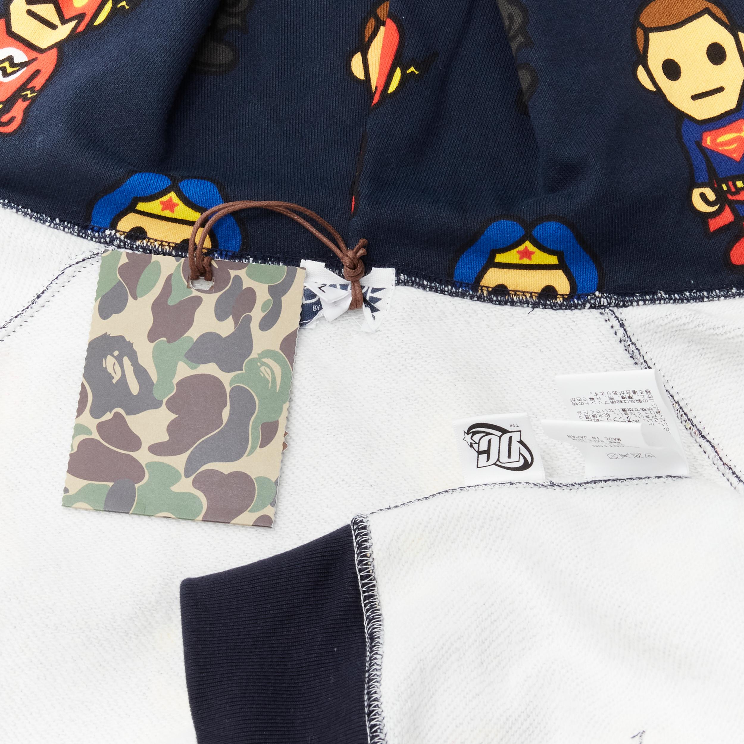 BAPE A BATHING APE DC COMICS Vintage Batman Superman hoodie L 6