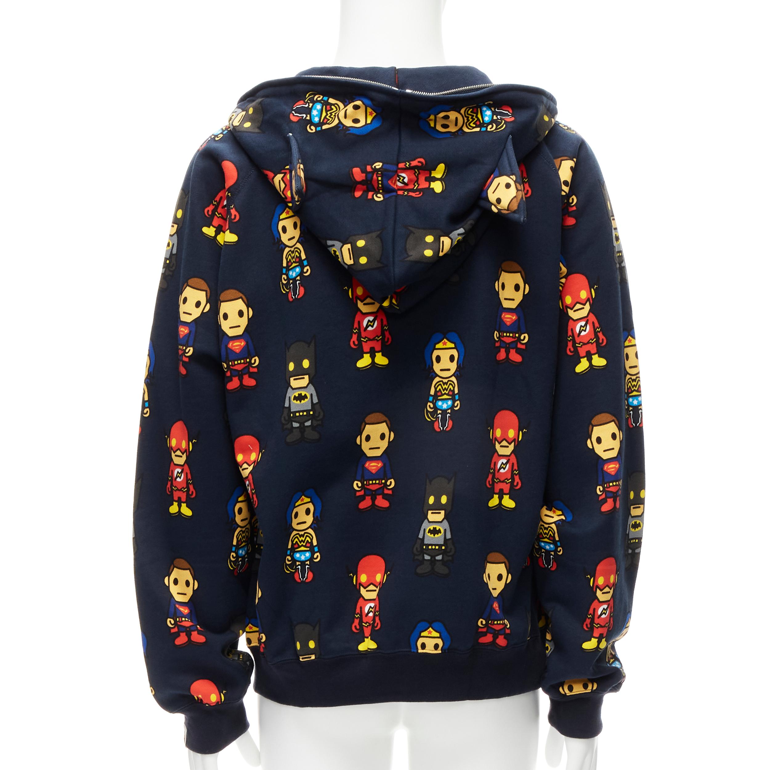 BAPE A BATHING APE DC COMICS Vintage Batman Superman hoodie L 1