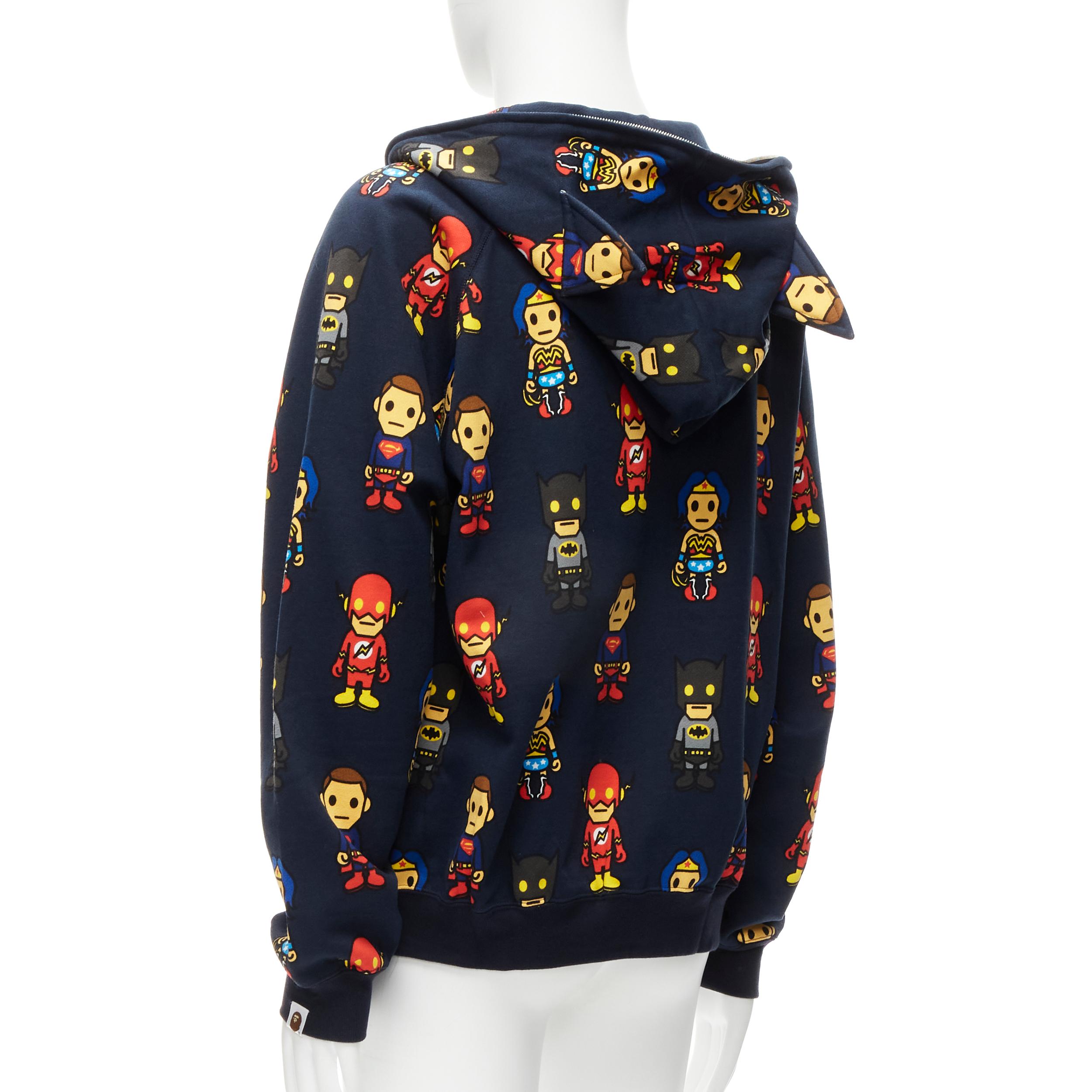 BAPE A BATHING APE DC COMICS Vintage Batman Superman hoodie L 2