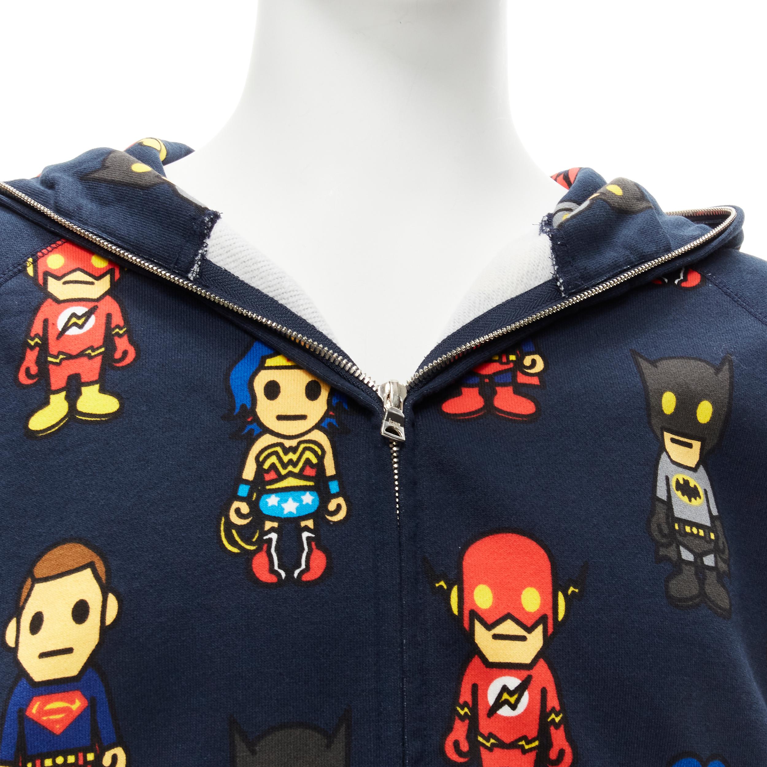 BAPE A BATHING APE DC COMICS Vintage Batman Superman hoodie L 4