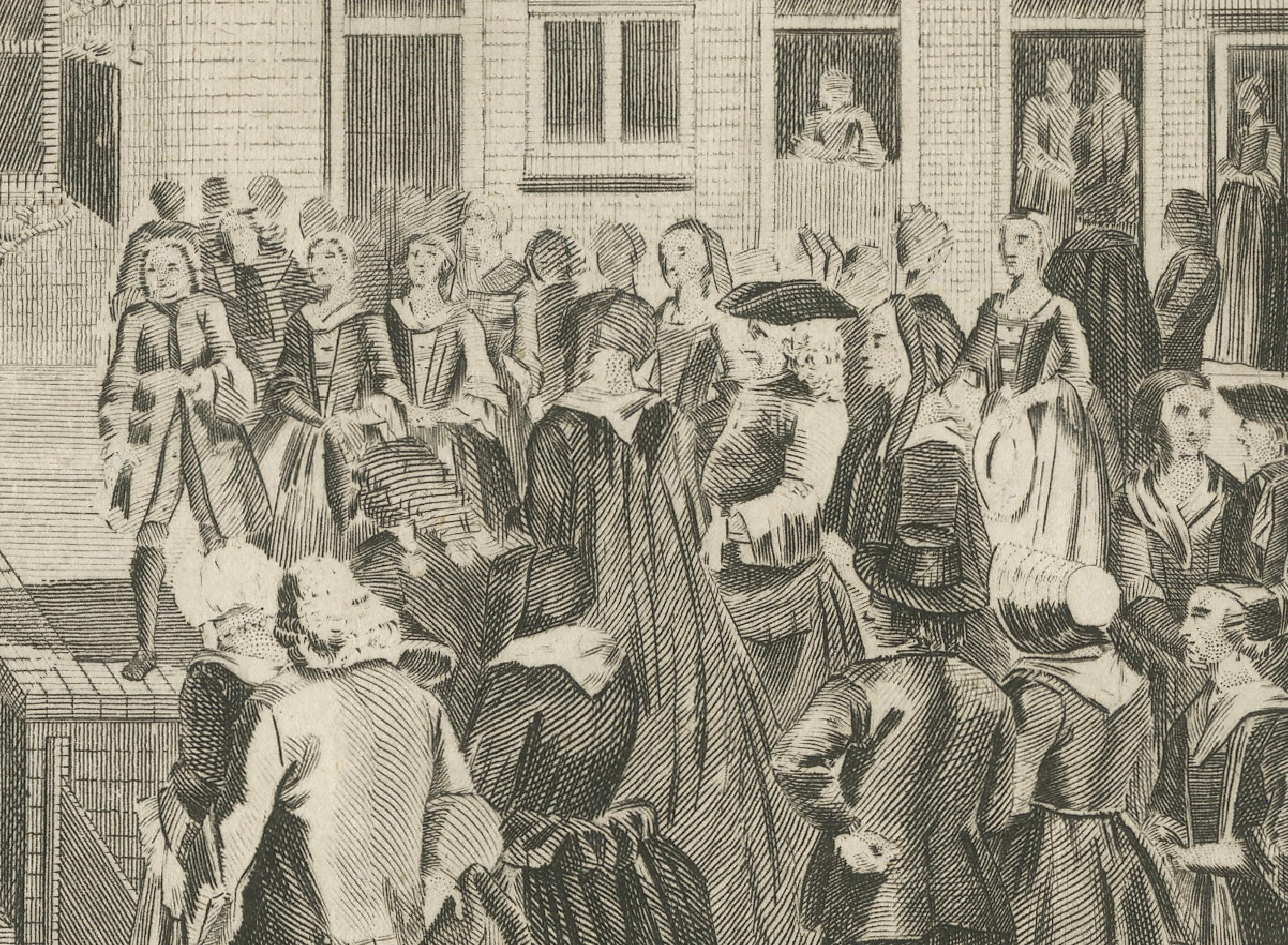 Baptismus-Zeremonie der Rijnsburger Collegiants, Deutschland, graviert für Portlock, 1790 (Spätes 18. Jahrhundert) im Angebot