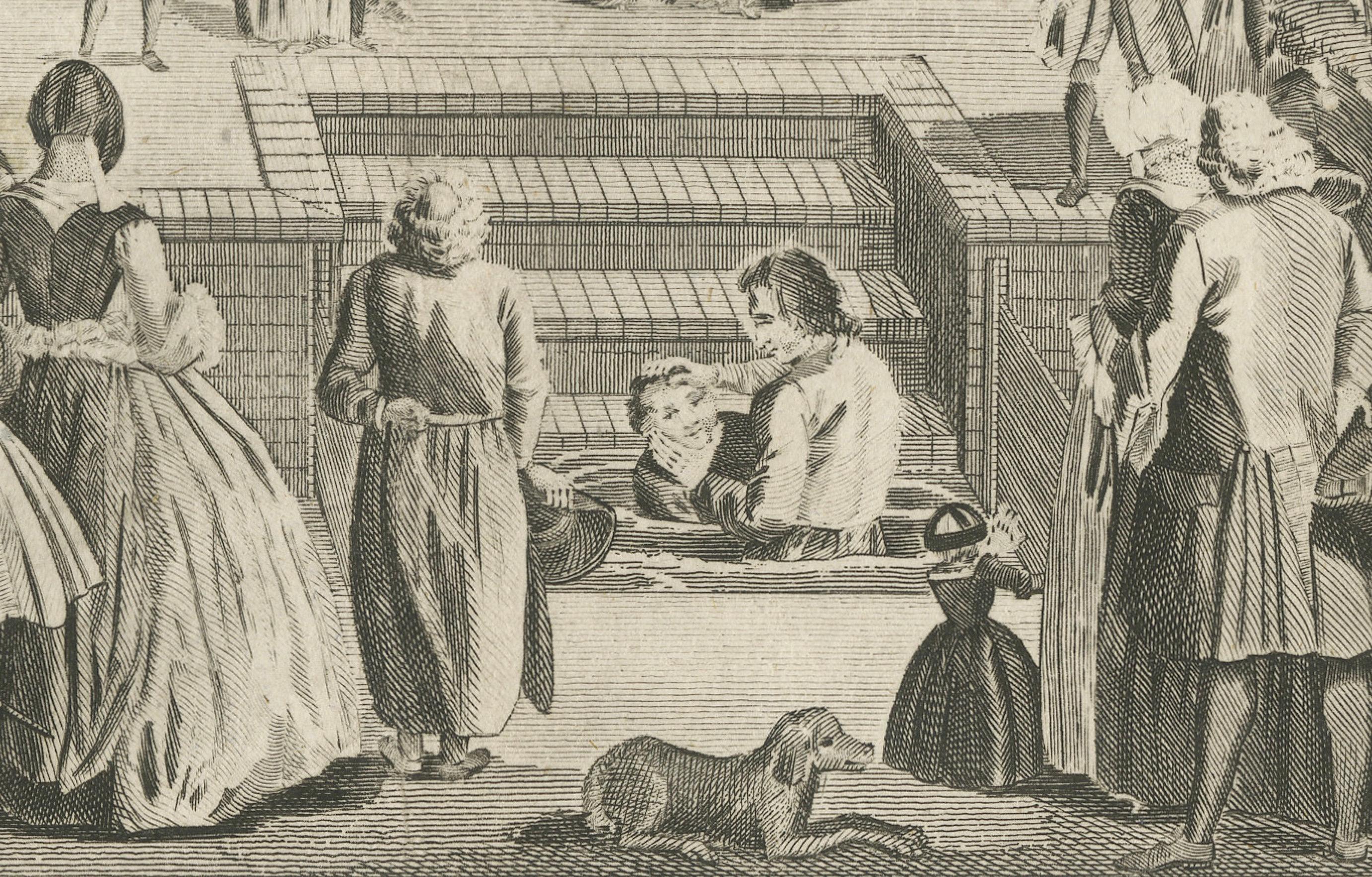 Baptismus-Zeremonie der Rijnsburger Collegiants, Deutschland, graviert für Portlock, 1790 im Angebot 1